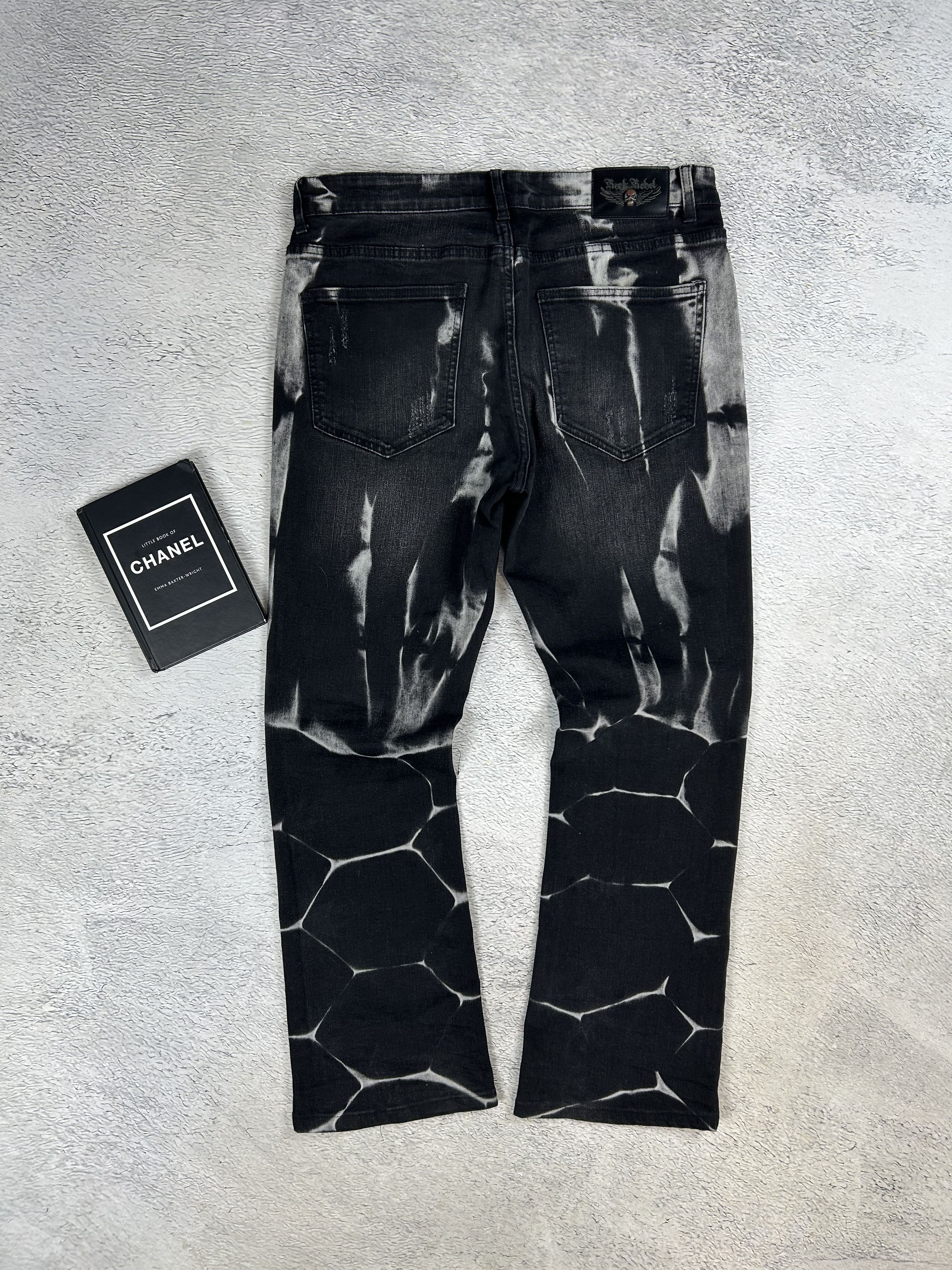 JNCO × Japanese Brand Tie Dye Rock Rebel Jeans Loose fit Baggy Drill Fire y2k Size US 34 / EU 50 - 6 Thumbnail