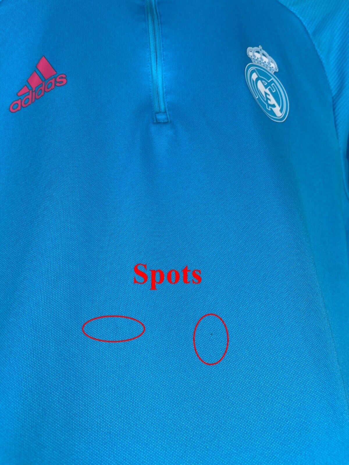 Adidas Real Madrid 2021/22 Training Half Zip Soccer Football Jersey Size US M / EU 48-50 / 2 - 6 Thumbnail