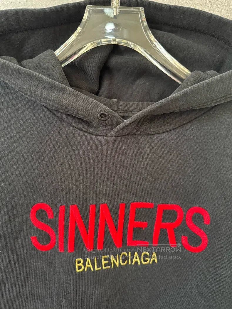 Balenciaga Balenciaga Sinner Embroidered Hoodie Size US S / EU 44-46 / 1 - 3 Thumbnail