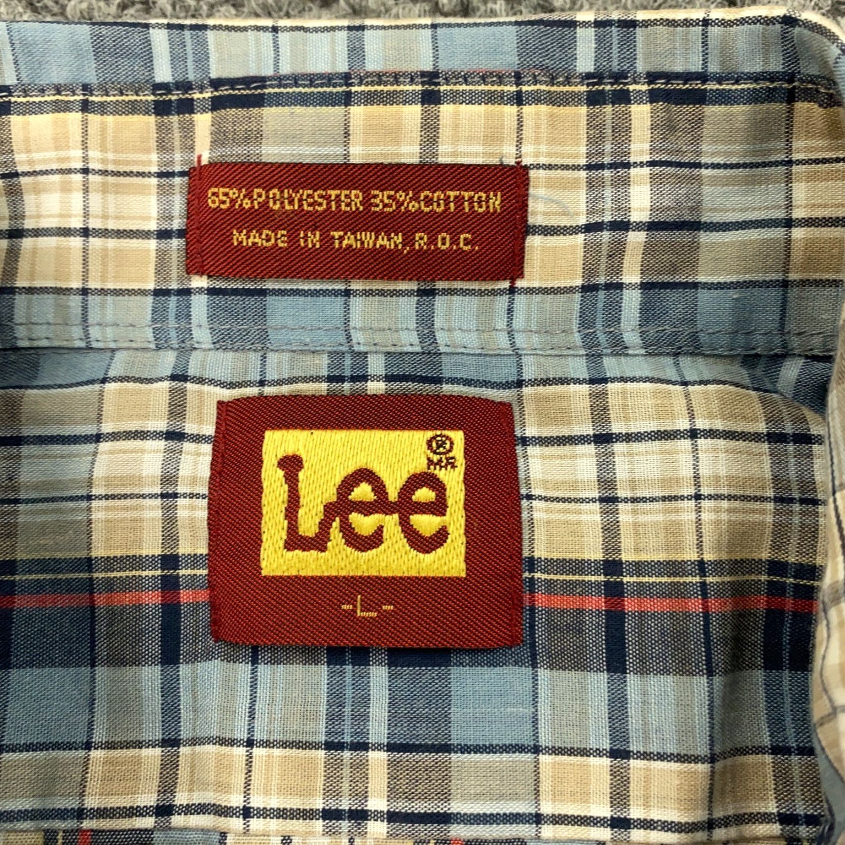 Lee VINTAGE Lee Shirt Mens Large Plaid Pockets Stretch Short Sleeve Size US L / EU 52-54 / 3 - 4 Thumbnail