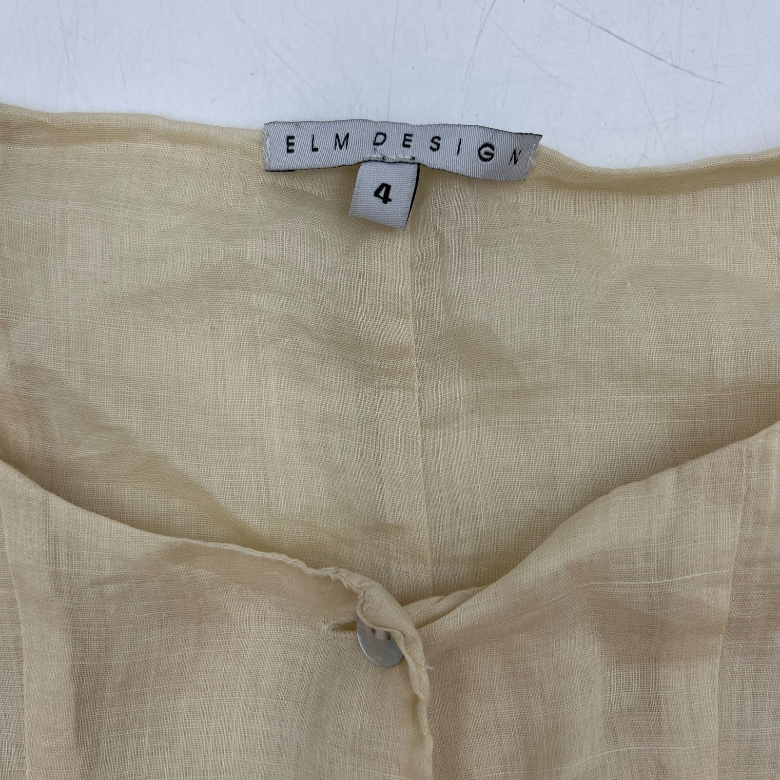 Other Elm Design Ivory Ramie Dress Long Sleeves Size S / US 4 / IT 40 - 3 Thumbnail
