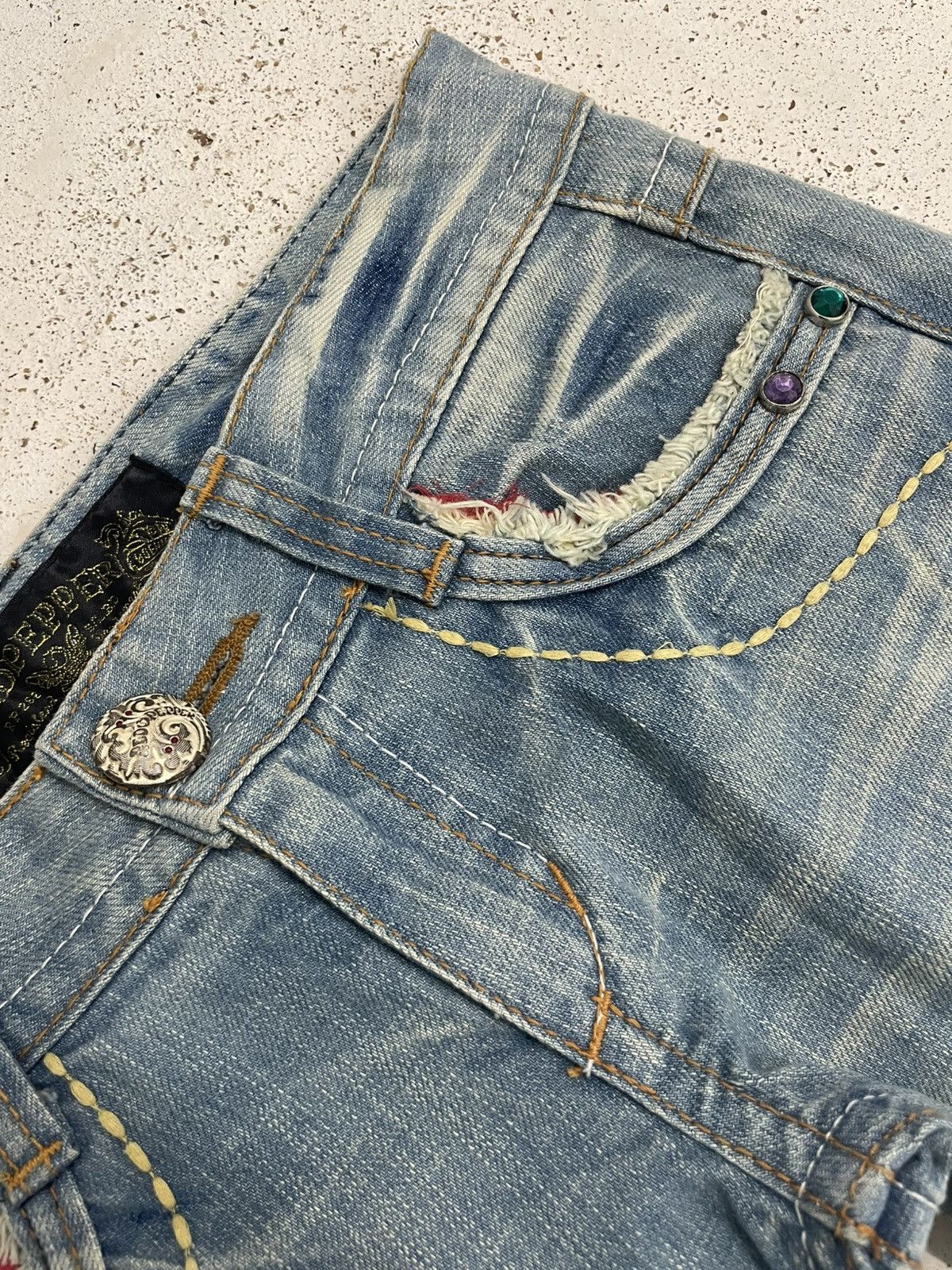 Hysteric Glamour Red Pepper Embroid Heavy Stiching Light Mud Whisker Korean Size US 28 / EU 44 - 9 Thumbnail