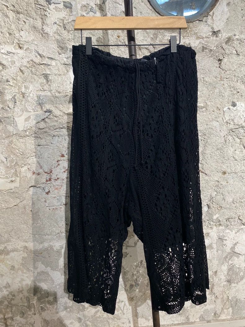 Y's Y's size 2 Black cut-out double midi pants Size US 28 / EU 44 - 1 Thumbnail
