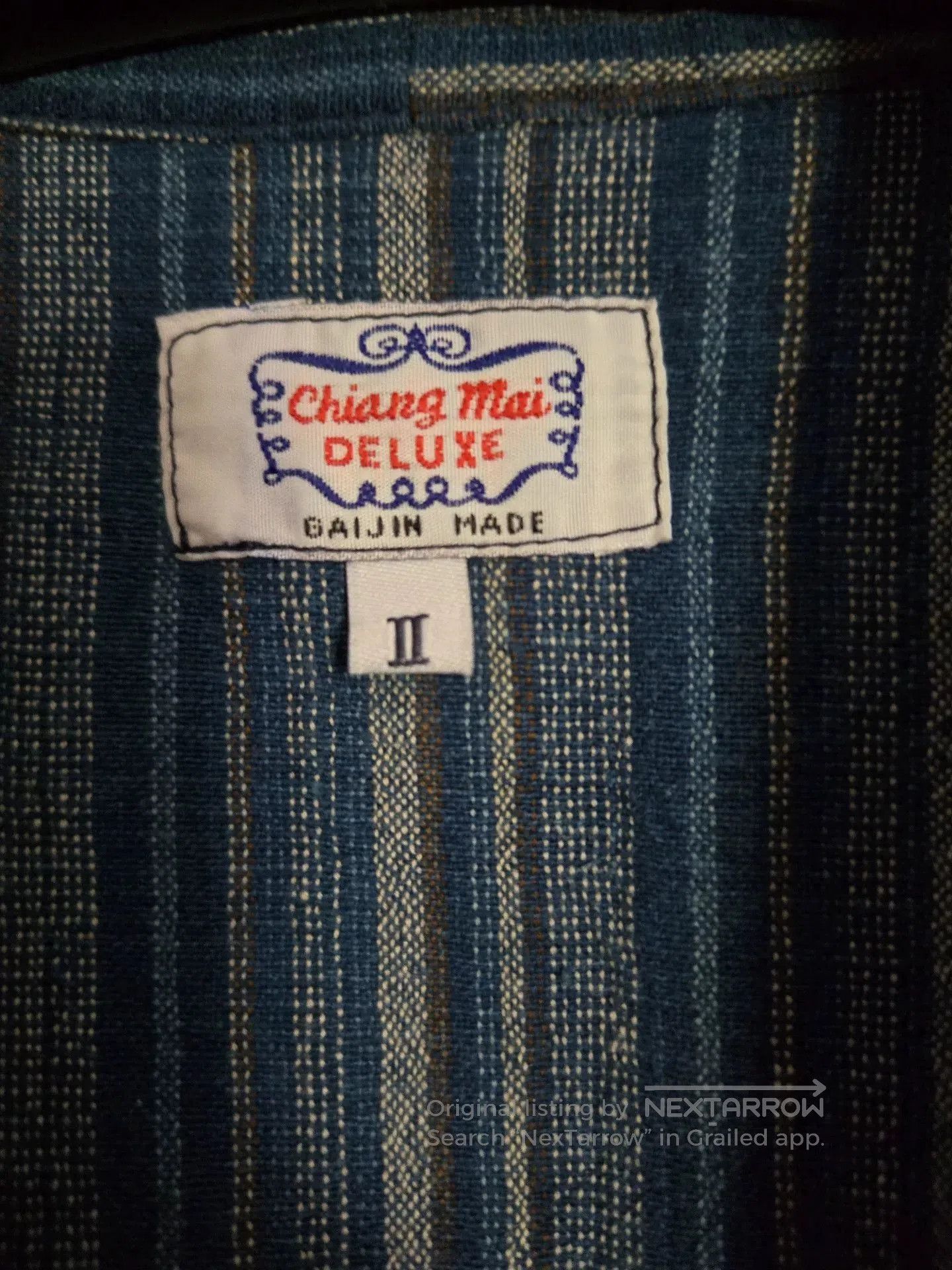 Japanese Brand Gaijin Made Blue Japan Indigo Kimono Robe. Size US M / EU 48-50 / 2 - 6 Thumbnail