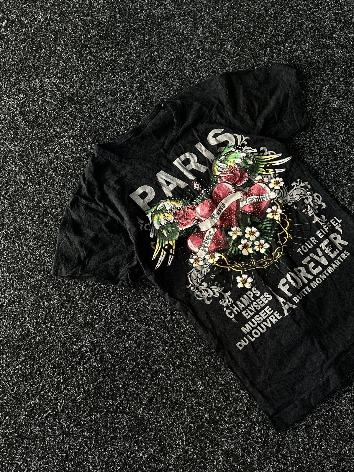 Designer × Ed Hardy 🚨Vintage Ed Hardy STYLE tiger big True Love Logo Women Tee Size M / US 6-8 / IT 42-44 - 2 Thumbnail