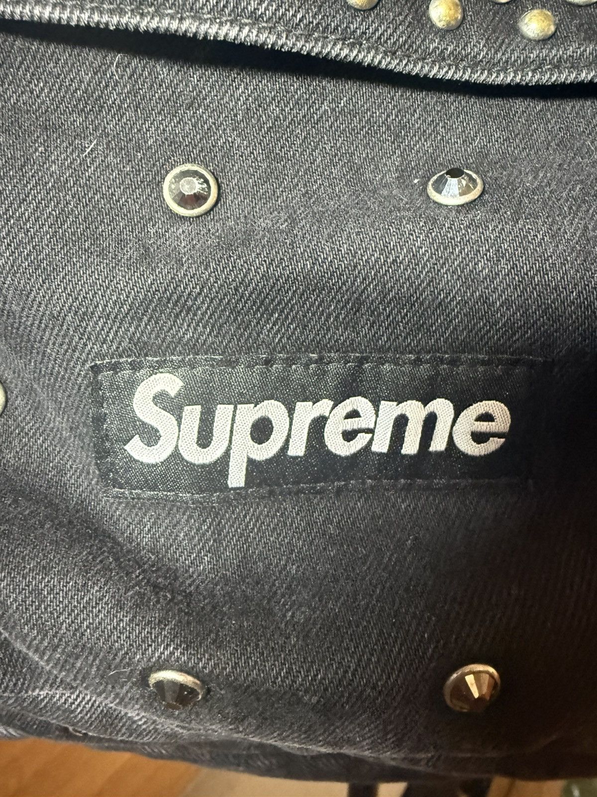 B.B. Simon × Supreme Supreme B.B Simon Denim Backpack Size ONE SIZE - 7 Thumbnail