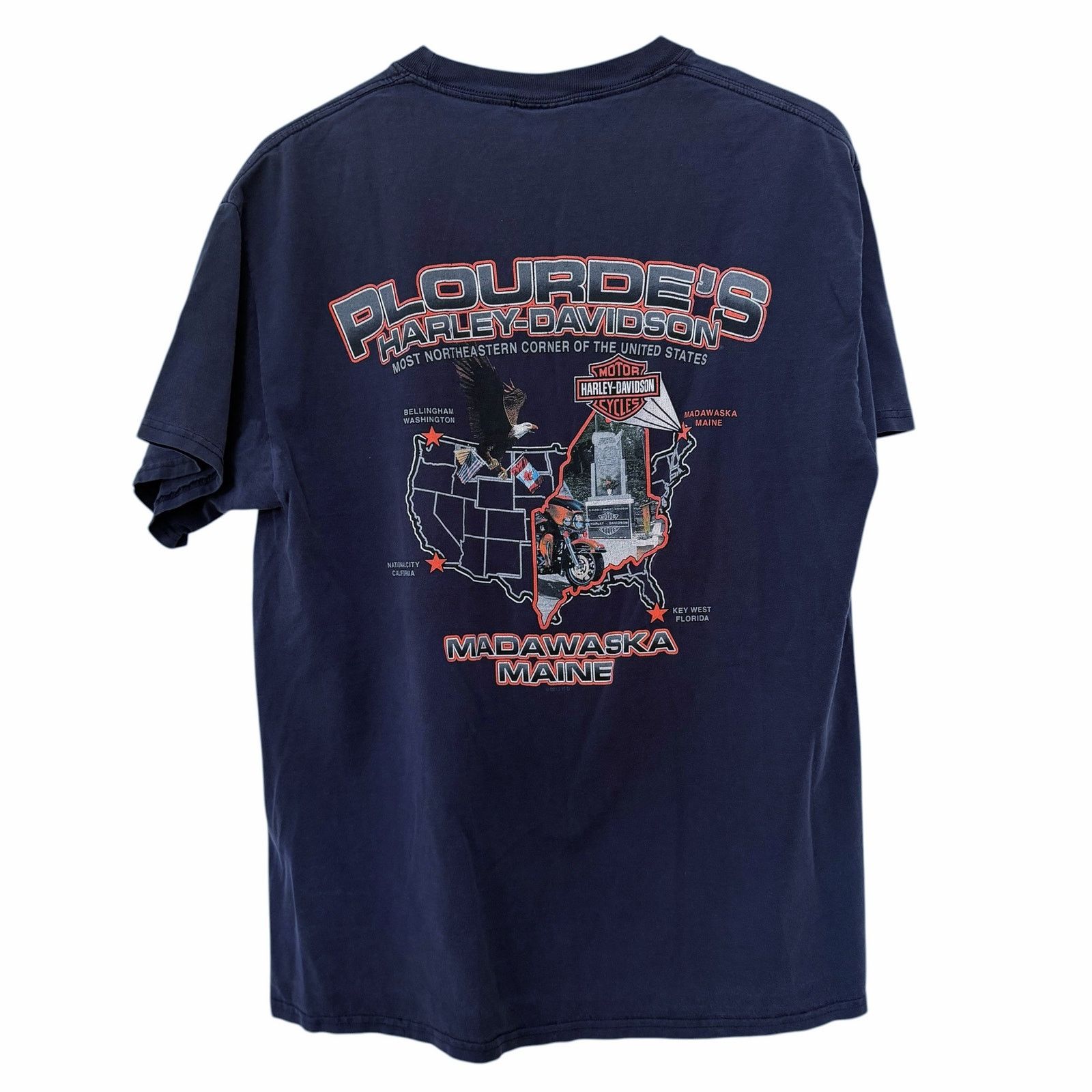 Harley Davidson Harley Davidson Plourdes Madawaska Maine Pocket T Shirt Sz L Size US L / EU 52-54 / 3 - 5 Thumbnail