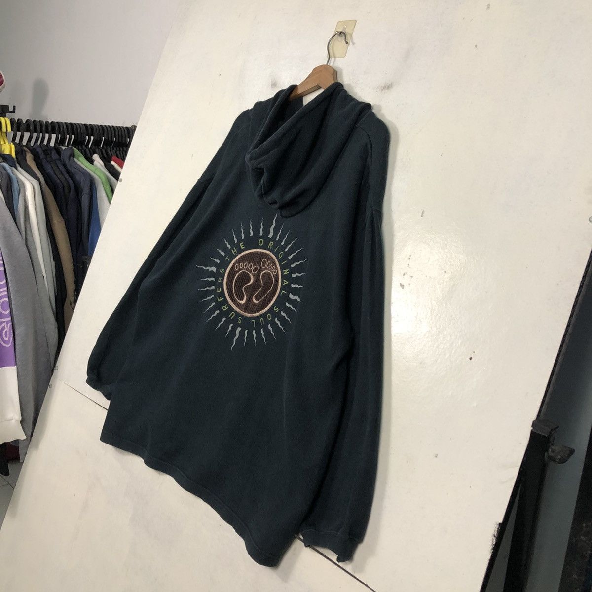 Vintage 📌Vintage Hang Ten Hoodie Pull Over Embroidery Big Logo Size US M / EU 48-50 / 2 - 12 Thumbnail
