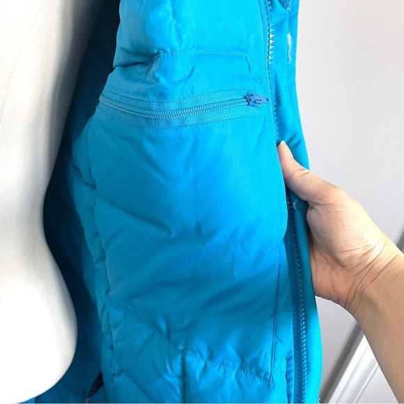 Vintage Vintage Blue Down Gore-Tex Duvet Midi Puffer Parka - Small Size S / US 4 / IT 40 - 4 Thumbnail