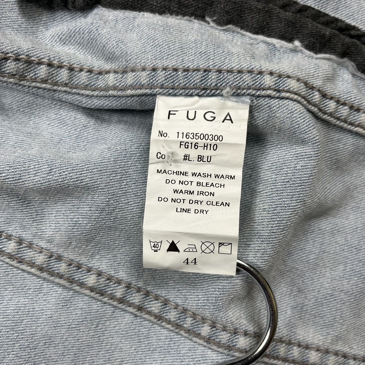 GOSTAR DE FUGA × If Six Was Nine × Le Grande Bleu (L.G.B.) Fuga riders double zipper washed collarless denim jacket Size US S / EU 44-46 / 1 - 10 Thumbnail