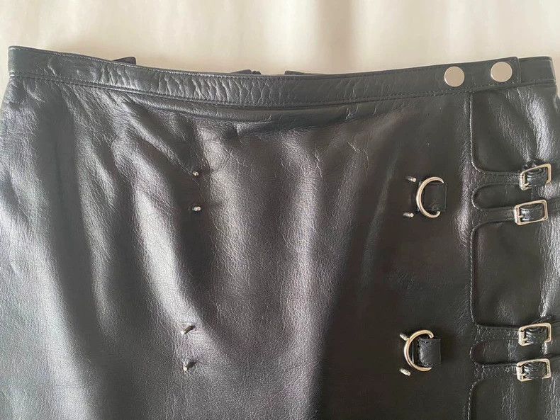 Undercover UNDERCOVER size 2 SS2014 Leather Skirt with Straps and Stu Size 25" / US 0 / IT 36 - 5 Thumbnail