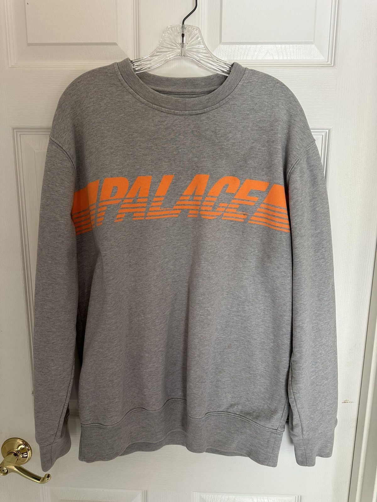 Palace Grey and Orange crewneck Size US L / EU 52-54 / 3 - 1 Thumbnail