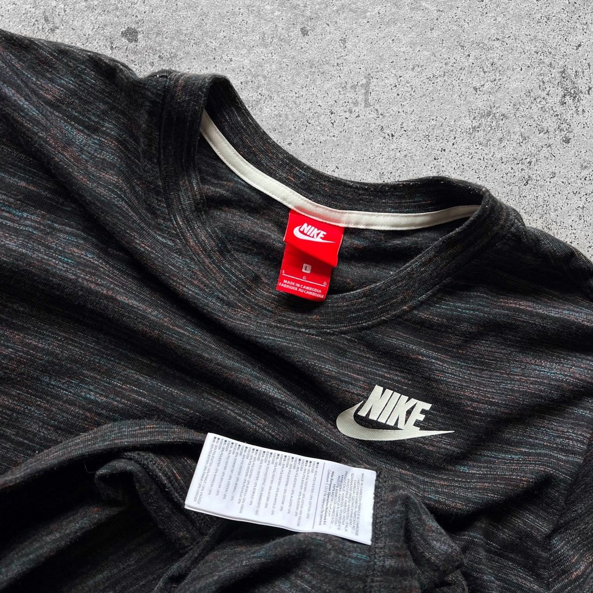 Nike Nike Womens Black/Gray Long Sleeve Pullover Sweatshirt Crew Size L / US 10 / IT 46 - 4 Thumbnail