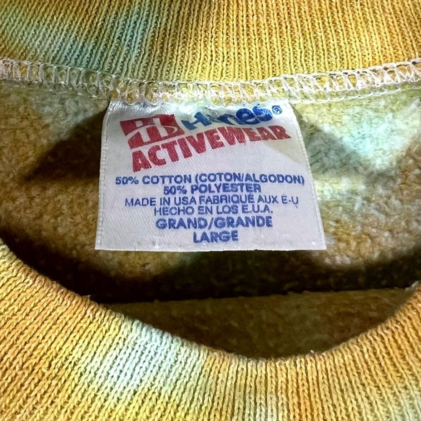 Hanes VINTAGE Hanes Butterfly Graphic Tie Dye Crewneck Sweatshirt Sweatshirt Large Medium Blue/Yellow Tie Dye Mens Size US M / EU 48-50 / 2 - 4 Thumbnail