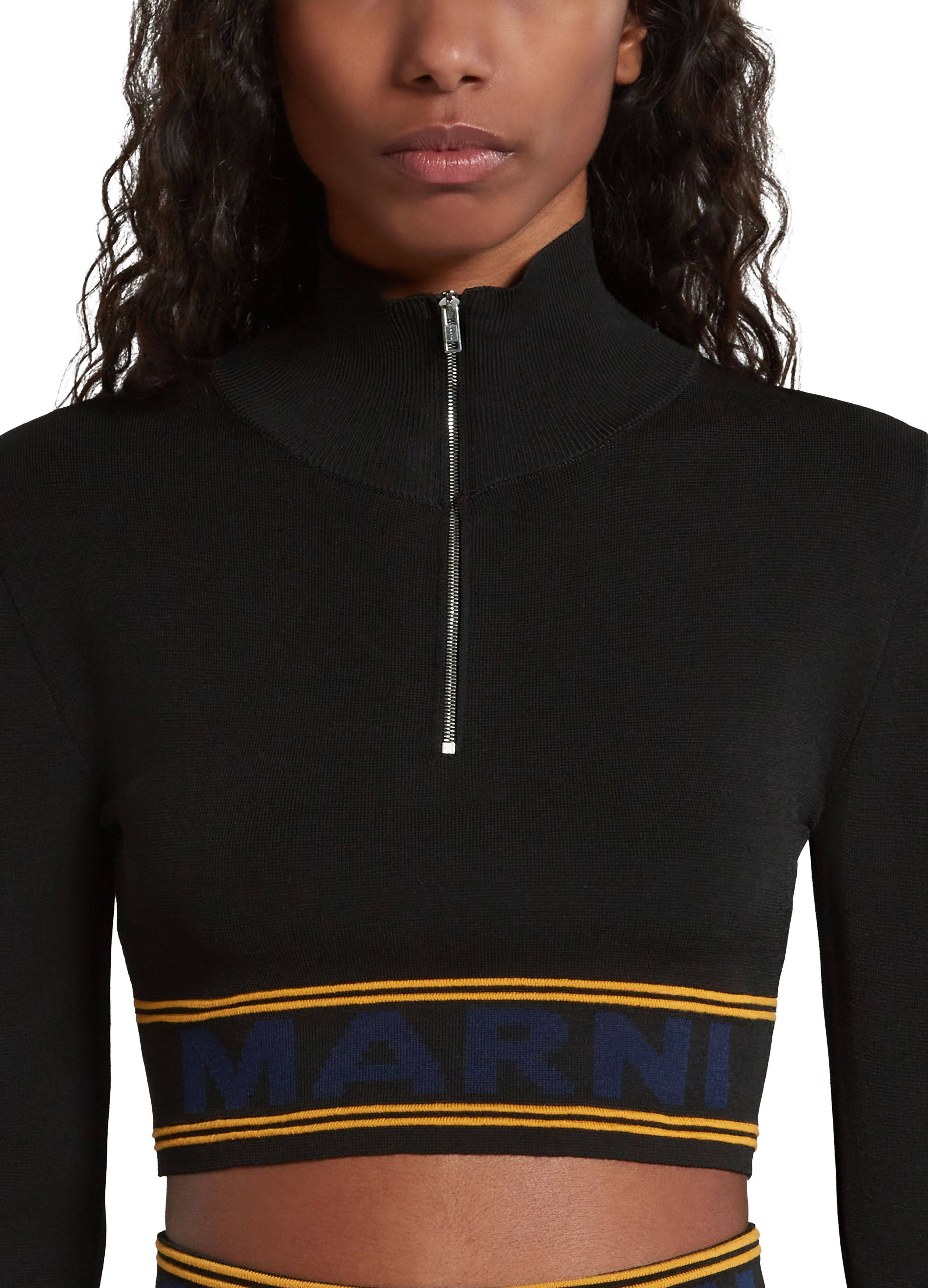 Marni o1w1db10824 Cropped Jumper in Black Size M / US 6-8 / IT 42-44 - 5 Thumbnail