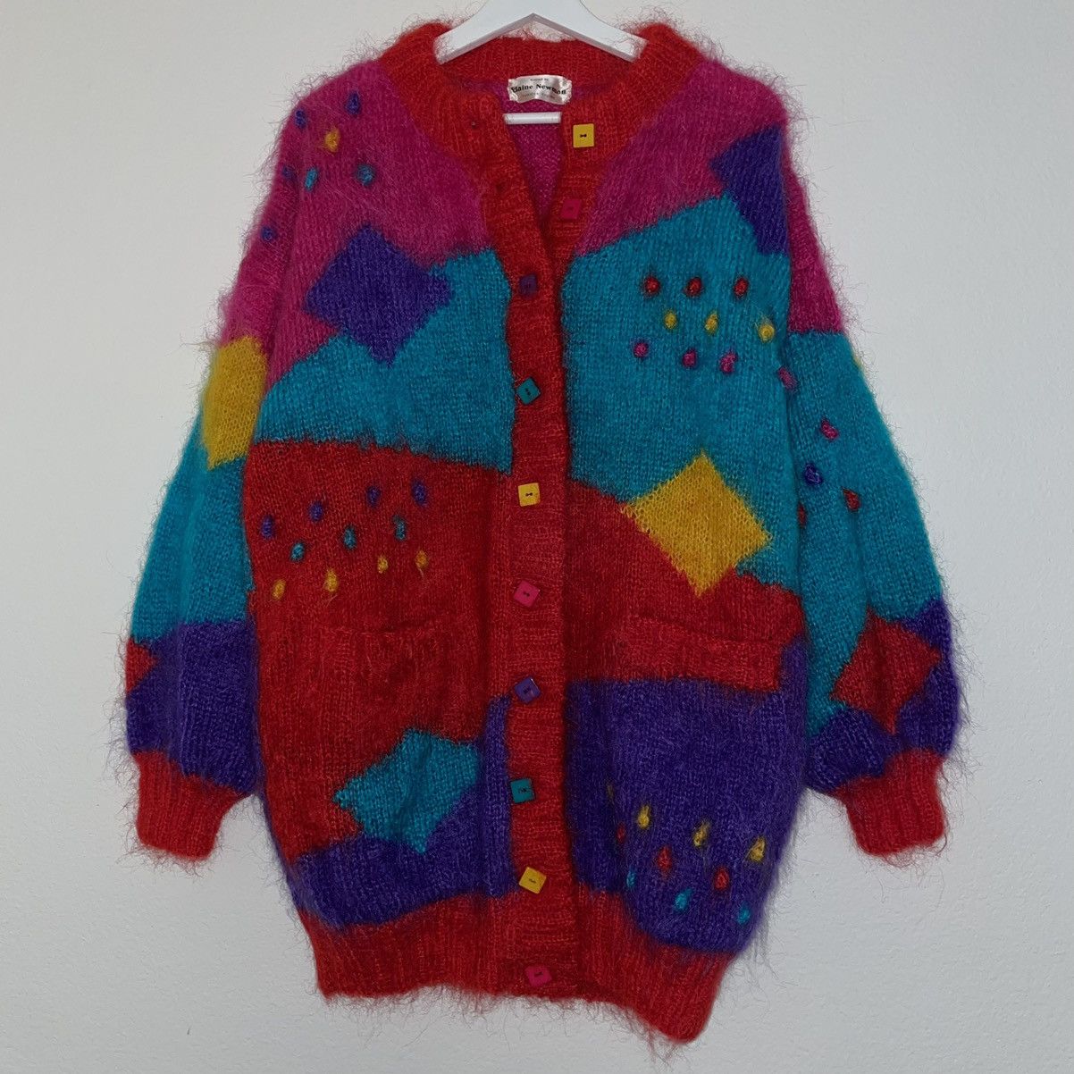 Vintage Elaine Newman Mohair Knit Yorkshire England Size XXL / US 16-18 / IT 52-54 - 1 Thumbnail