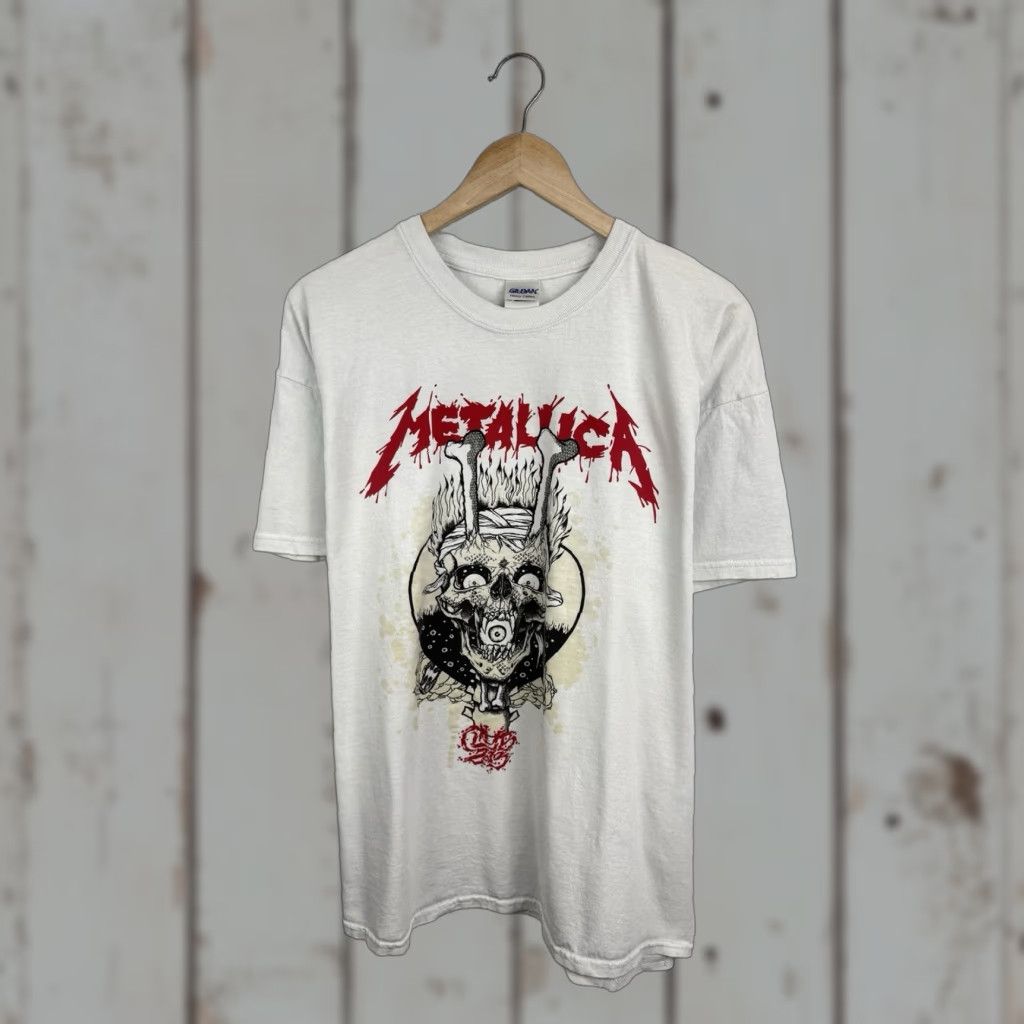 Vintage VINTAGE Metallica T-Shirt XL White Men Large Y2K Soon You’ll Please Their Appetite US Flag Size US XL / EU 56 / 4 - 1 Thumbnail