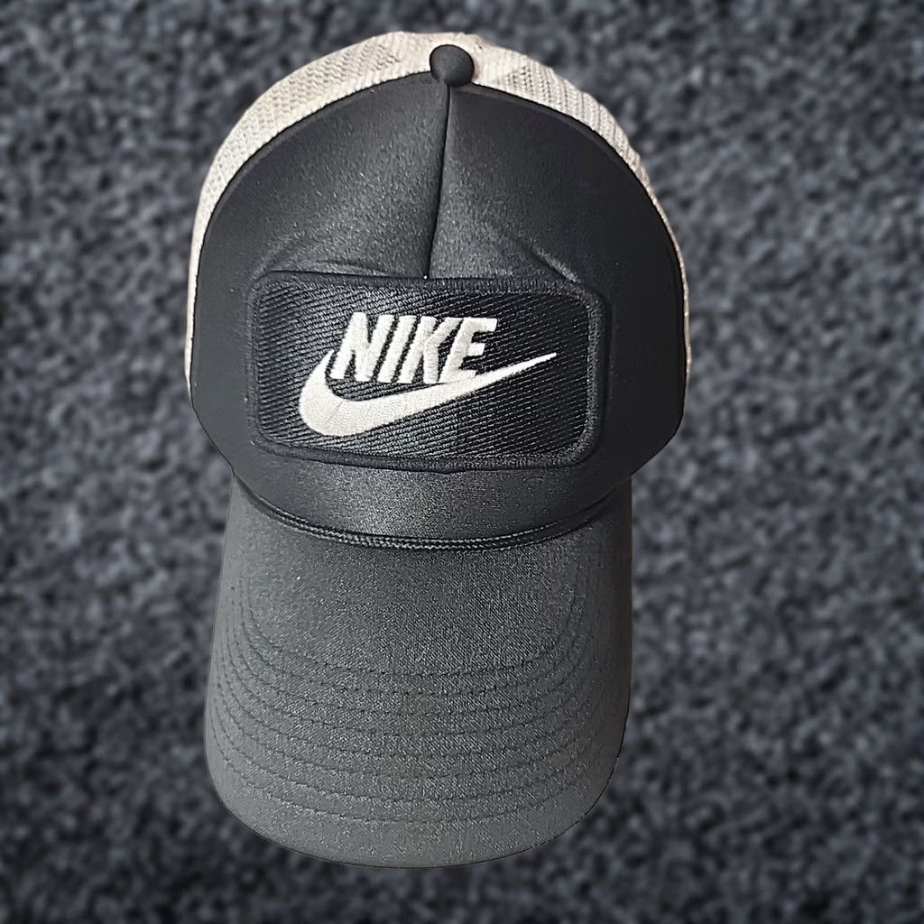 Nike VINTAGE Nike Hat Six Panel Trucker Snapback Adjustable Cap Braided Rope Mens One Size Black Baseball Cap Size ONE SIZE - 1 Thumbnail