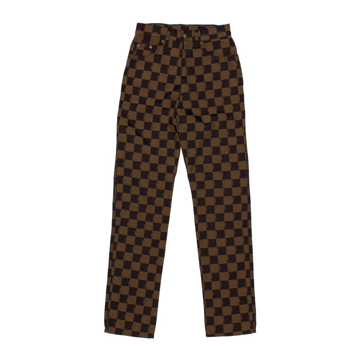 Fendi × Vintage VRARE VTG FENDI Checkerboard Monogram Pant Size : 28 ~ S Size 27" / US 4 / IT 40 - 1 Thumbnail