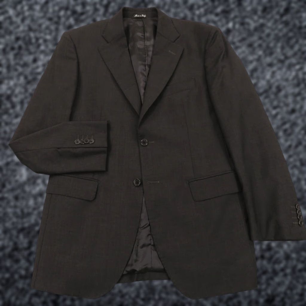 Luciano Barbera Blazer 40R Wool Charcoal Jacket Coat 2 Button ITALY Club Men Regular Wool Blazer