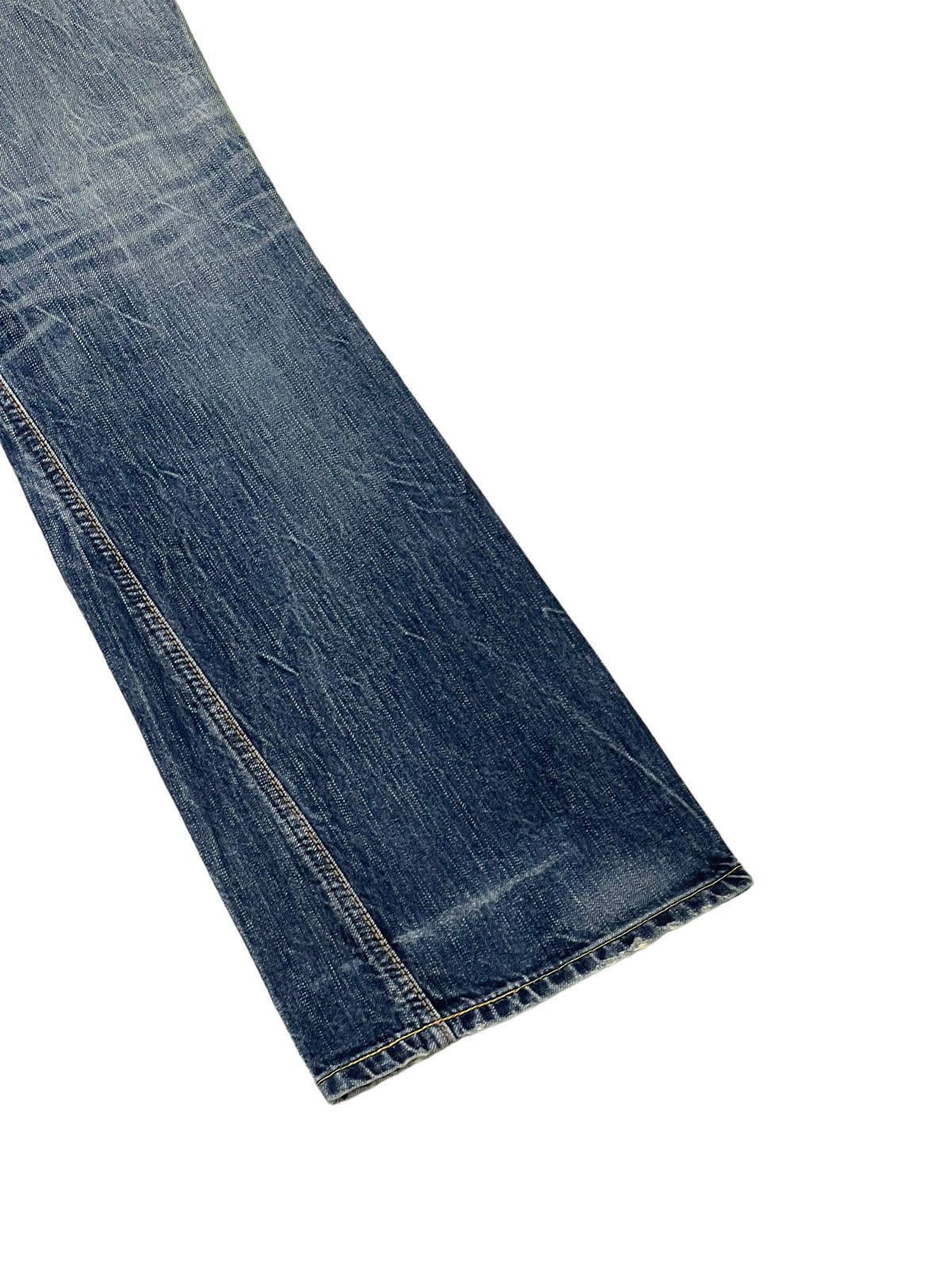 Edwin Flare Jeans Edwin Japan Distress Low Rise Boot Cut 7🟦3 Size US 30 / EU 46 - 13 Thumbnail