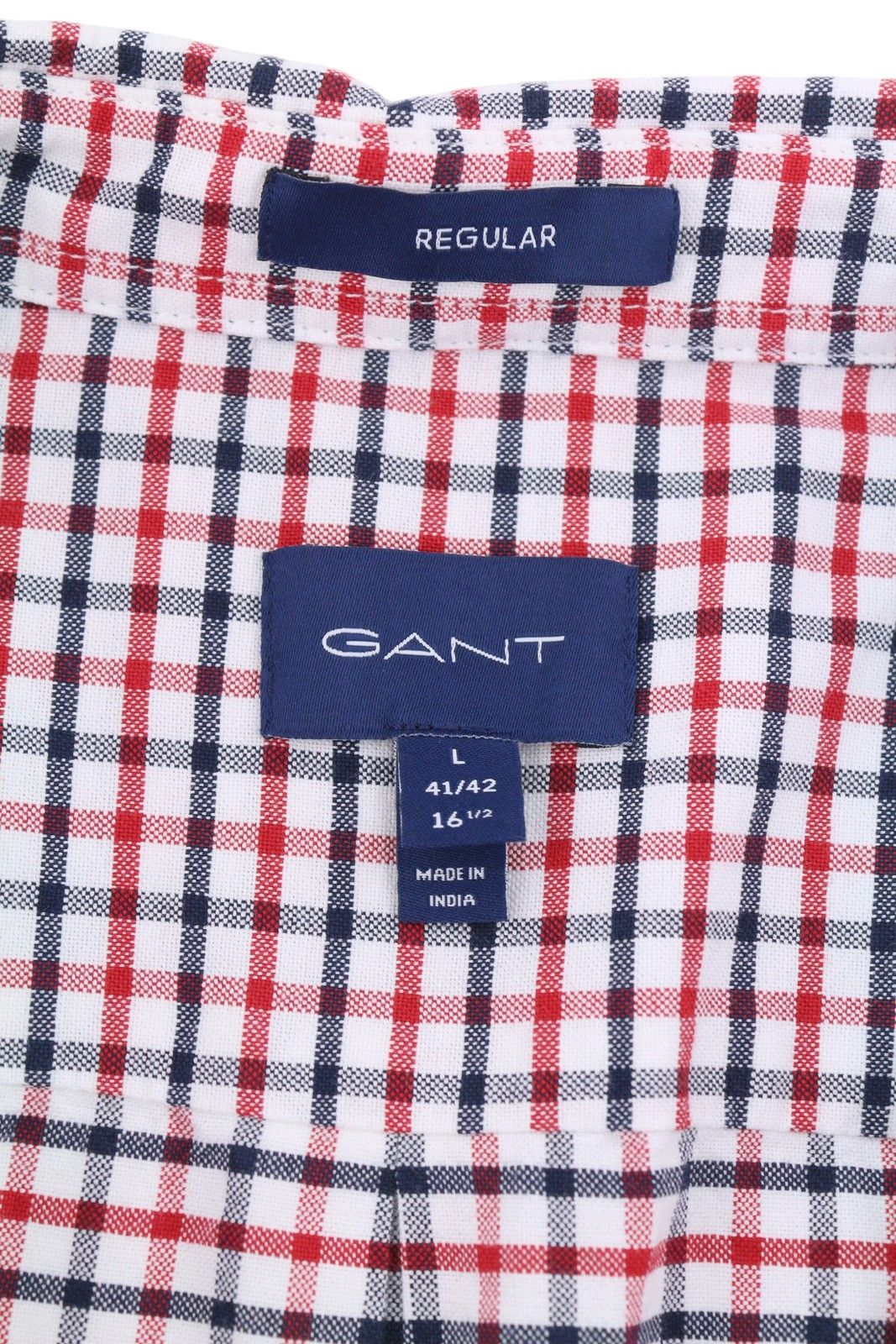 Gant OXFORD TATTERSALL L Equestrian Red Button-Down 87494 Size US L / EU 52-54 / 3 - 6 Thumbnail