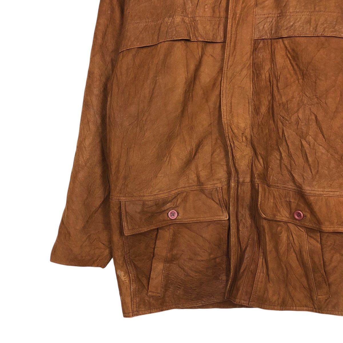 Japanese Brand × Vintage 📌Vintage Genuine Biker Leather Jacket Milanoga Issey Miyake Size US S / EU 44-46 / 1 - 5 Thumbnail