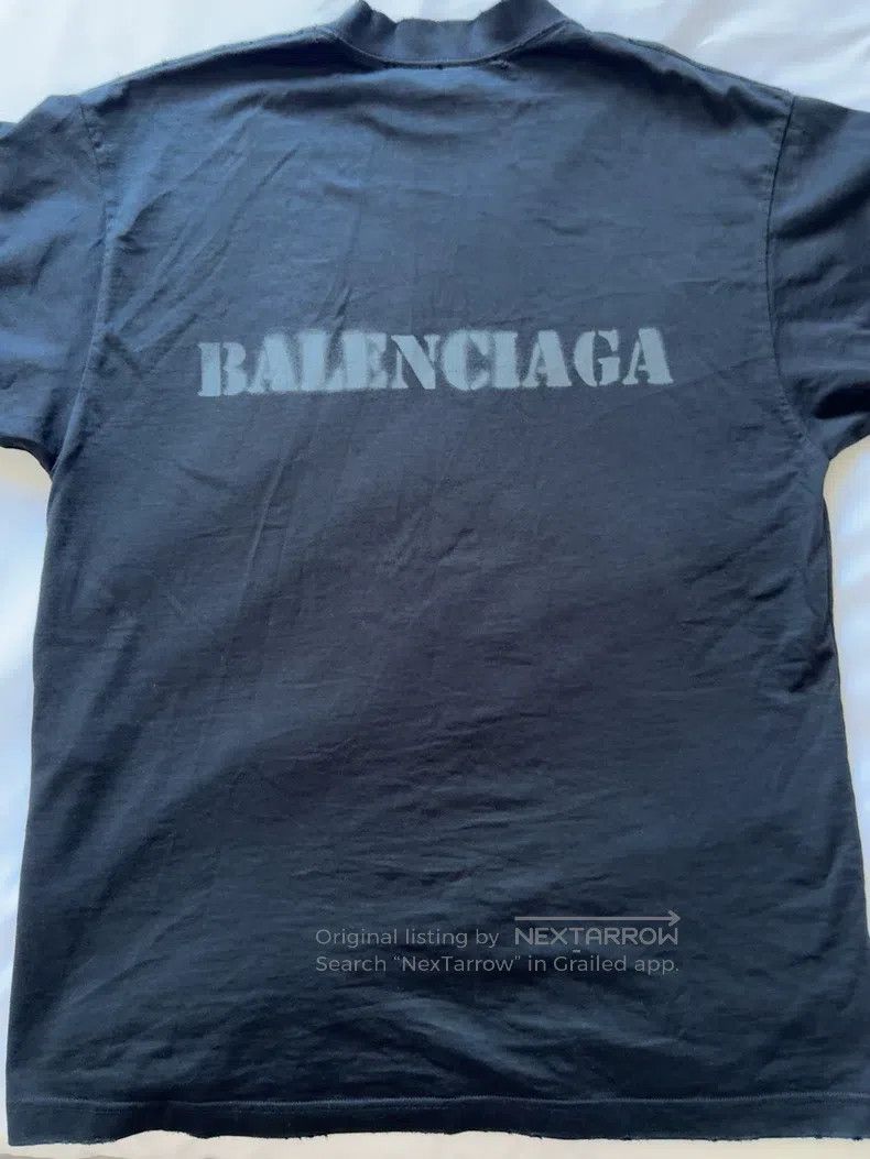 Balenciaga Balenciaga Letter printed T-shirt with round neck and shor Size US XS / EU 42 / 0 - 7 Thumbnail