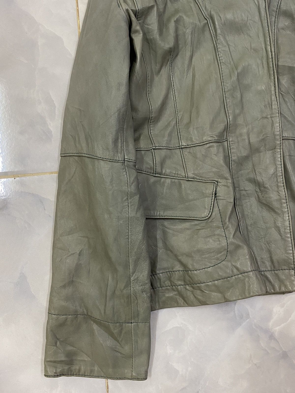 Gianni Valentino Vtg Gianni Lo Giudice Milano Leather Jacket Size M / US 6-8 / IT 42-44 - 4 Thumbnail