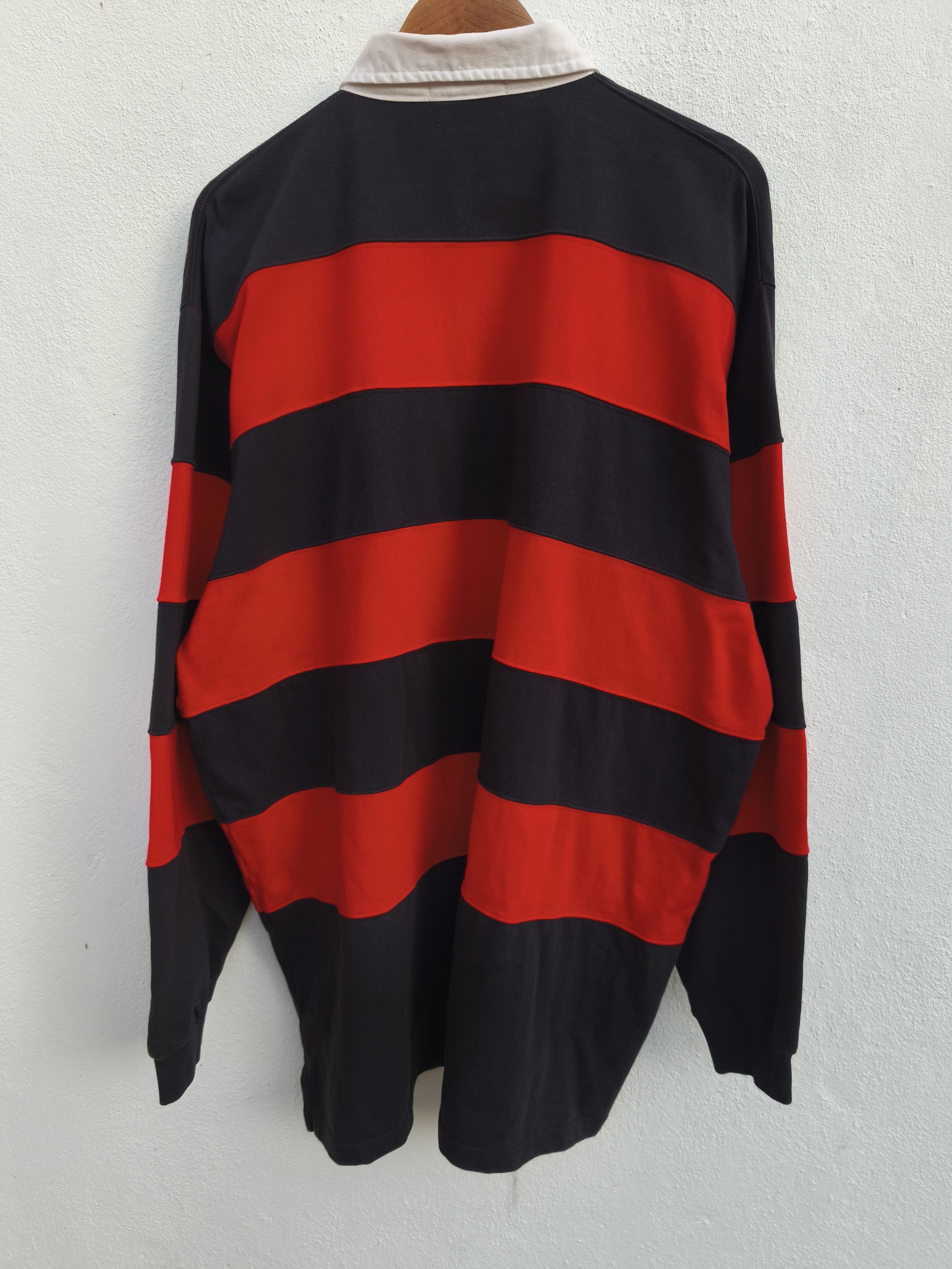 Polo Ralph Lauren 🔥 Vintage Polo Ralph Lauren Stripes Polo Rugby Oversize Size US XL / EU 56 / 4 - 4 Thumbnail