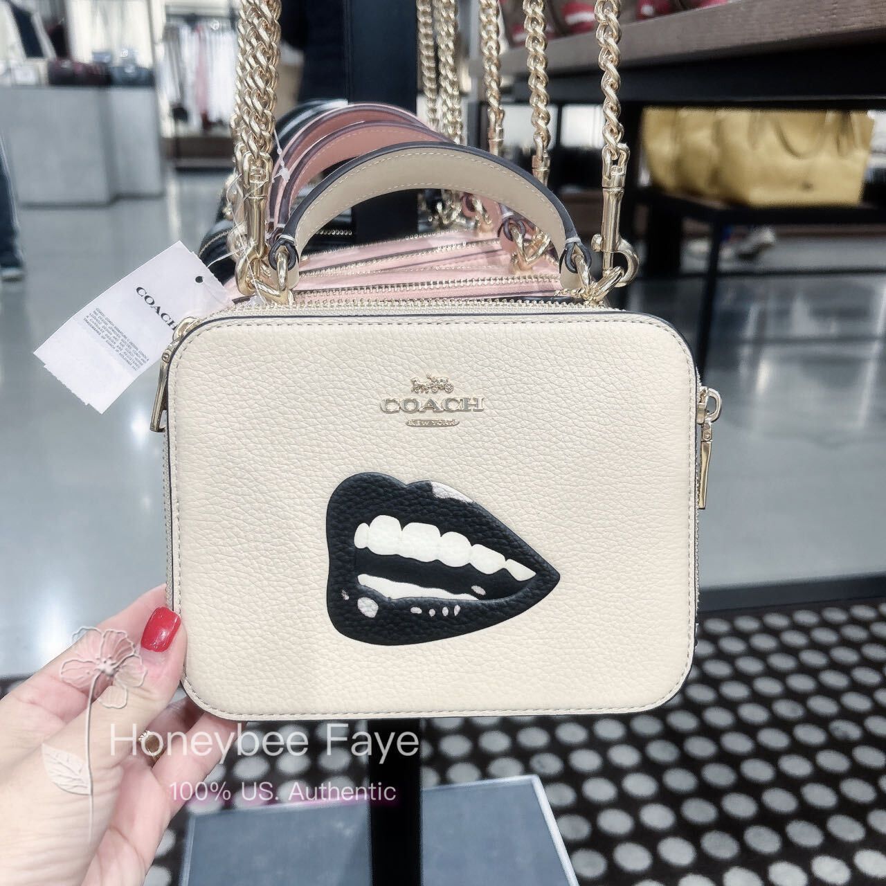 image of Coach X Tom Wesselmann Box Crossbody Cq045 in Gold, Women's