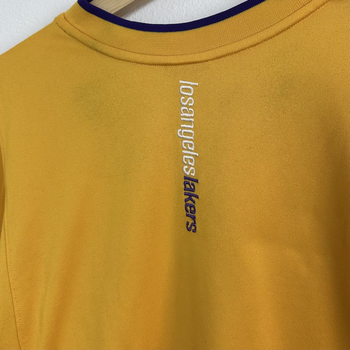 NBA × Nike × Vintage Vintage Nike NBA Lakers Warm Up Shooting Shirt Gold Purple Size US L / EU 52-54 / 3 - 2 Thumbnail
