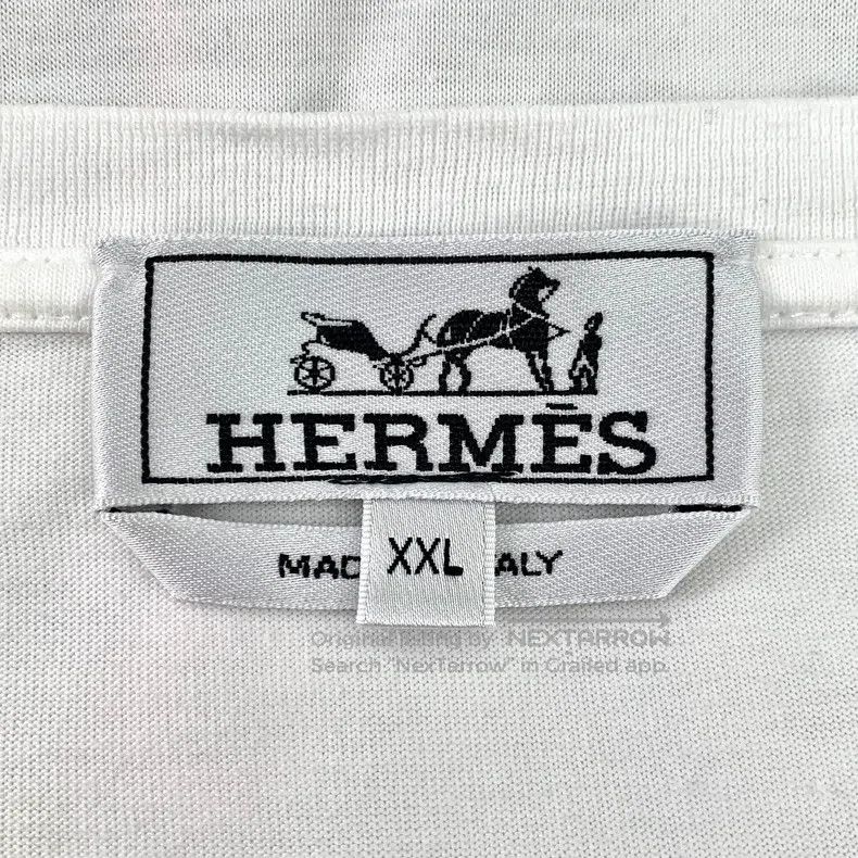 Hermes Hermes White robot print cotton round-neck short-sleeve T- Size XXL / US 16-18 / IT 52-54 - 6 Thumbnail