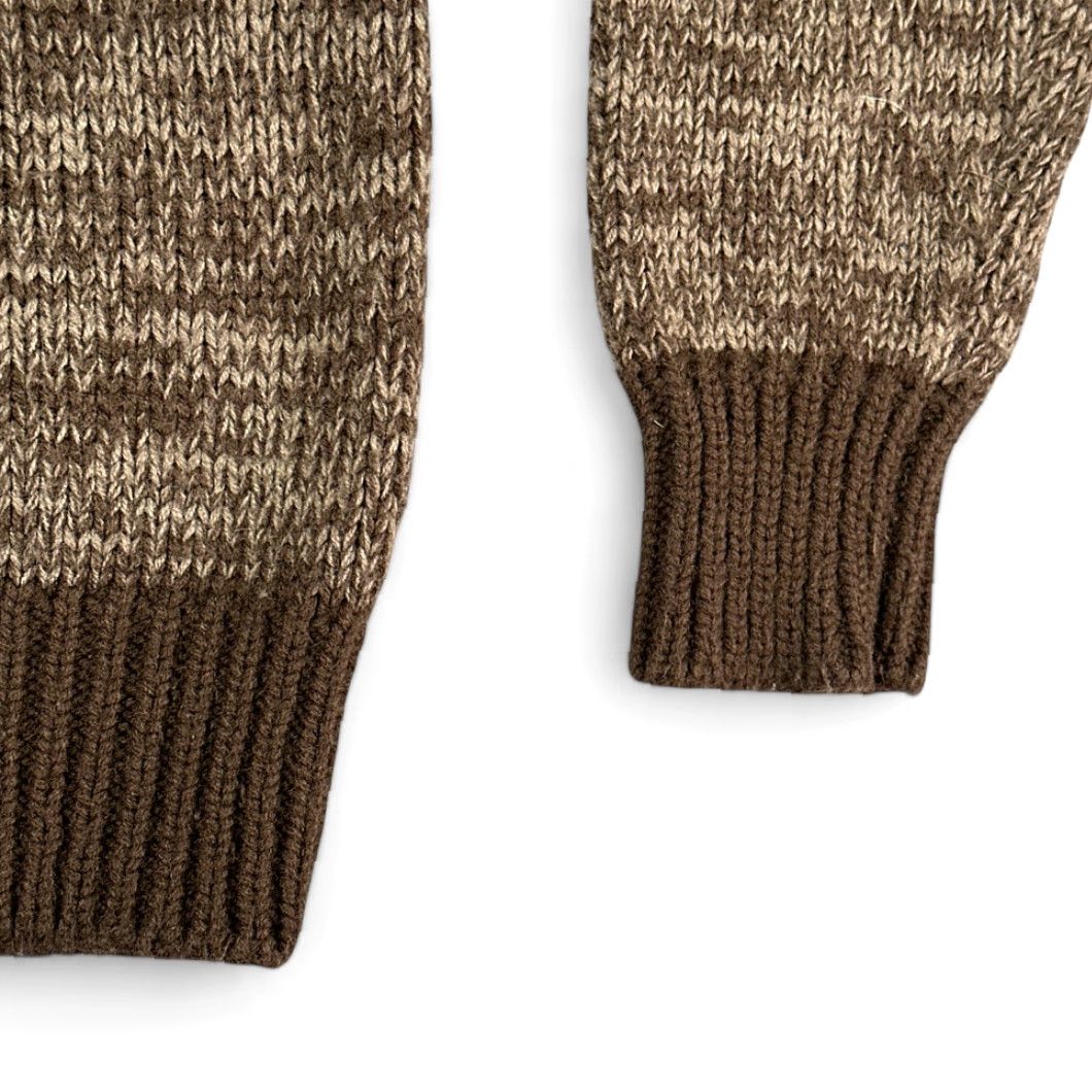 Vintage VINTAGE Barnaby Sweater Adult SMALL Brown Cream Speckled Cable Knit Ribbed 80s Size US S / EU 44-46 / 1 - 5 Thumbnail