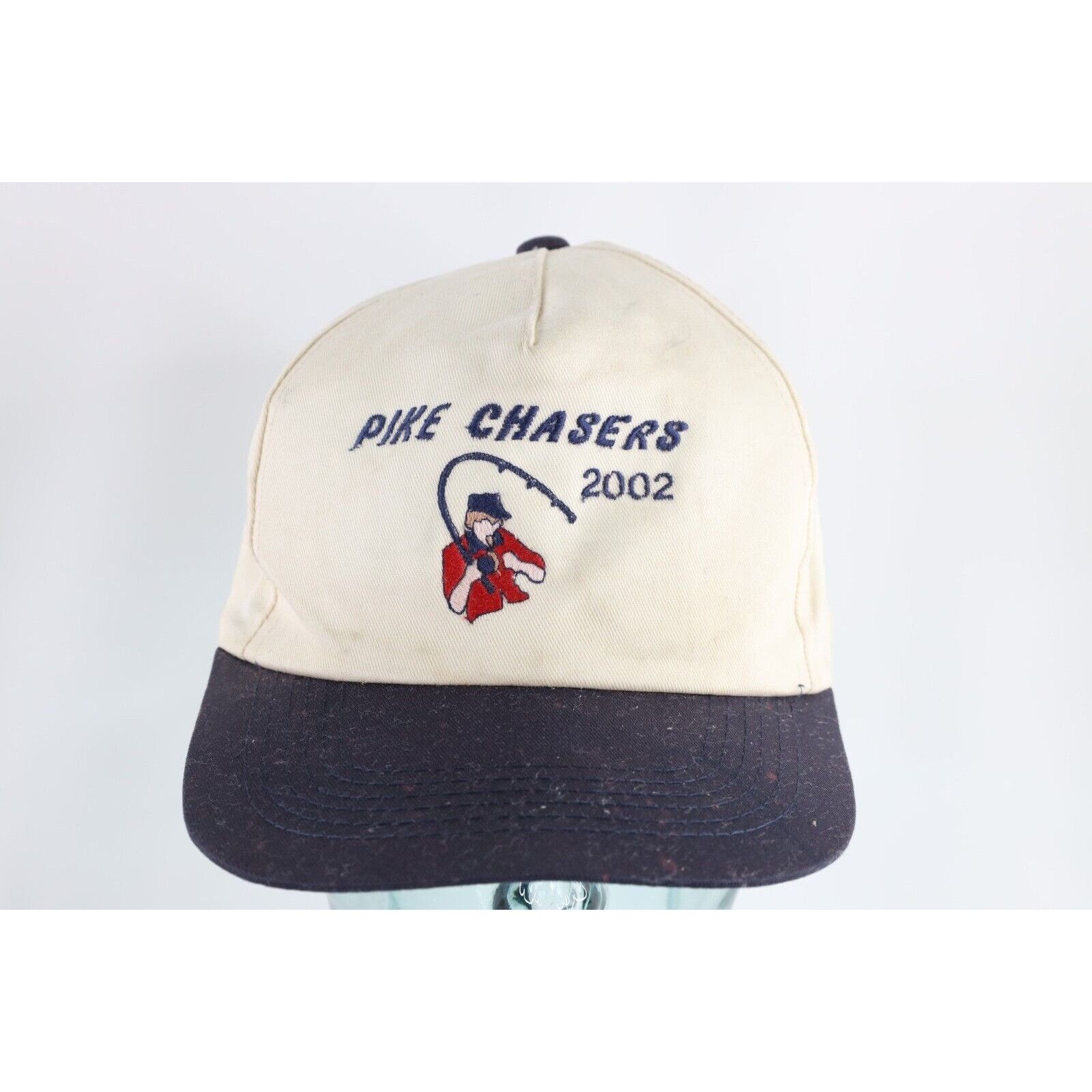 Vintage Vintage Thrashed 2002 Pike Chasers Fishing Snapback Hat Size ONE SIZE - 1 Thumbnail
