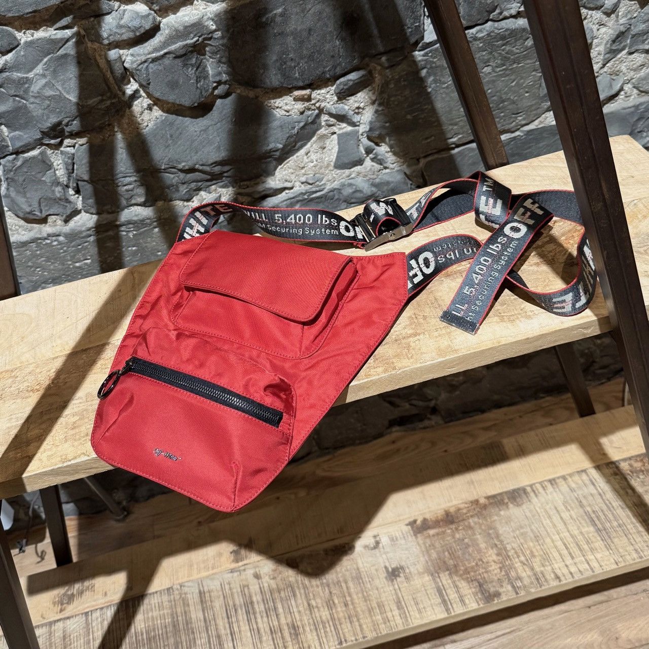 Off-White Off-White Red Nylon Industrial Strap Crossbody Bag Size ONE SIZE - 1 Thumbnail