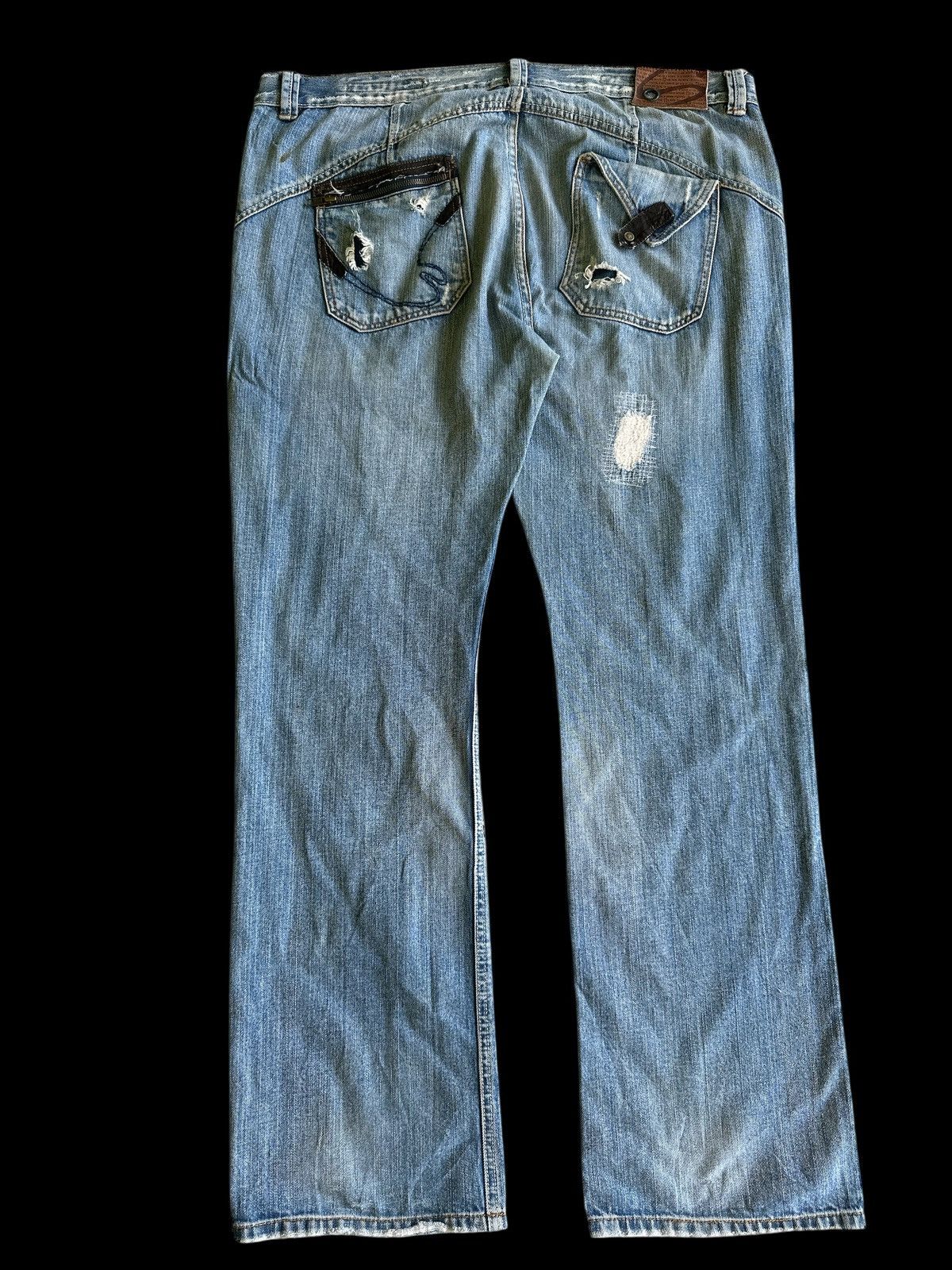 Denime × Japanese Brand × Vintage Vintage Distress Denim Over Size 💥 Size US 42 / EU 58 - 4 Thumbnail