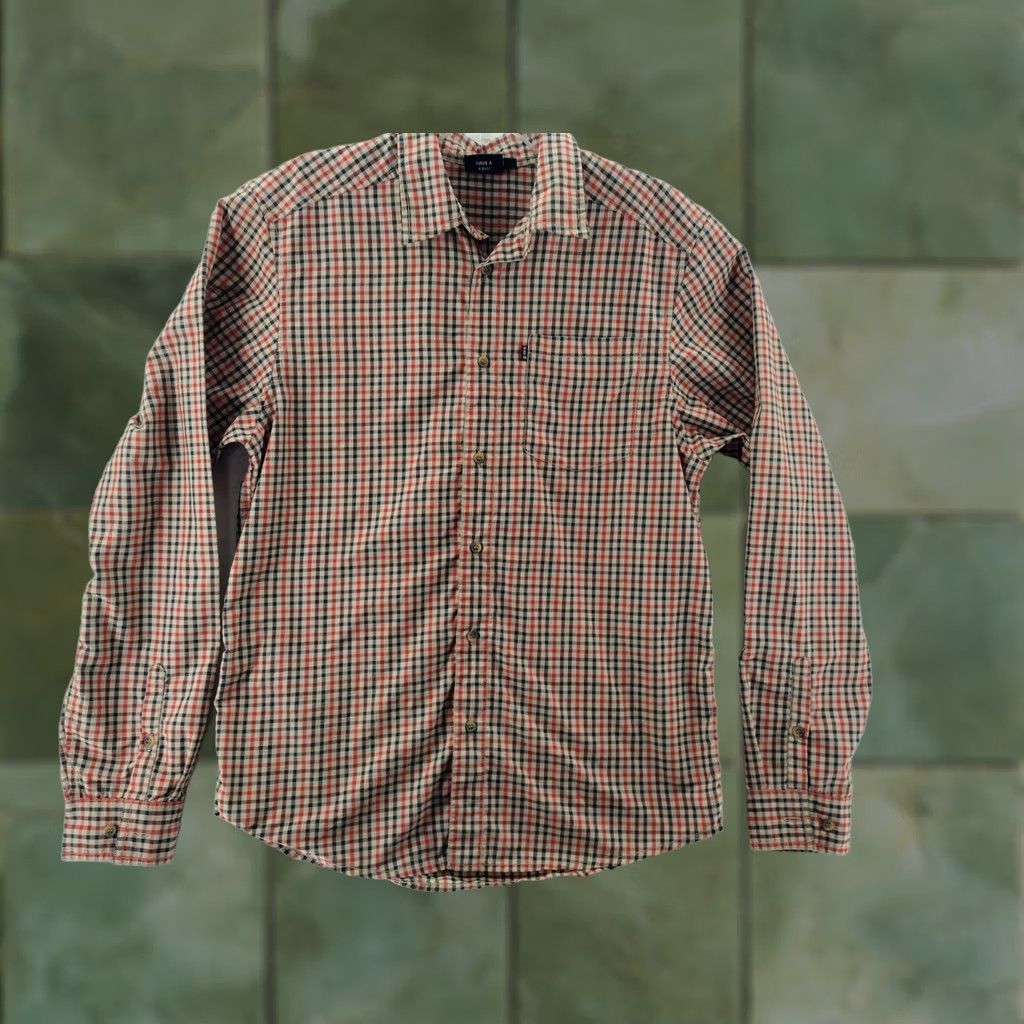 KAVU KAVU Shirt Mens M Long Sleeve Check Plaid 100% Polyester Button-Up Outdoor Hiking Size US M / EU 48-50 / 2 - 1 Thumbnail