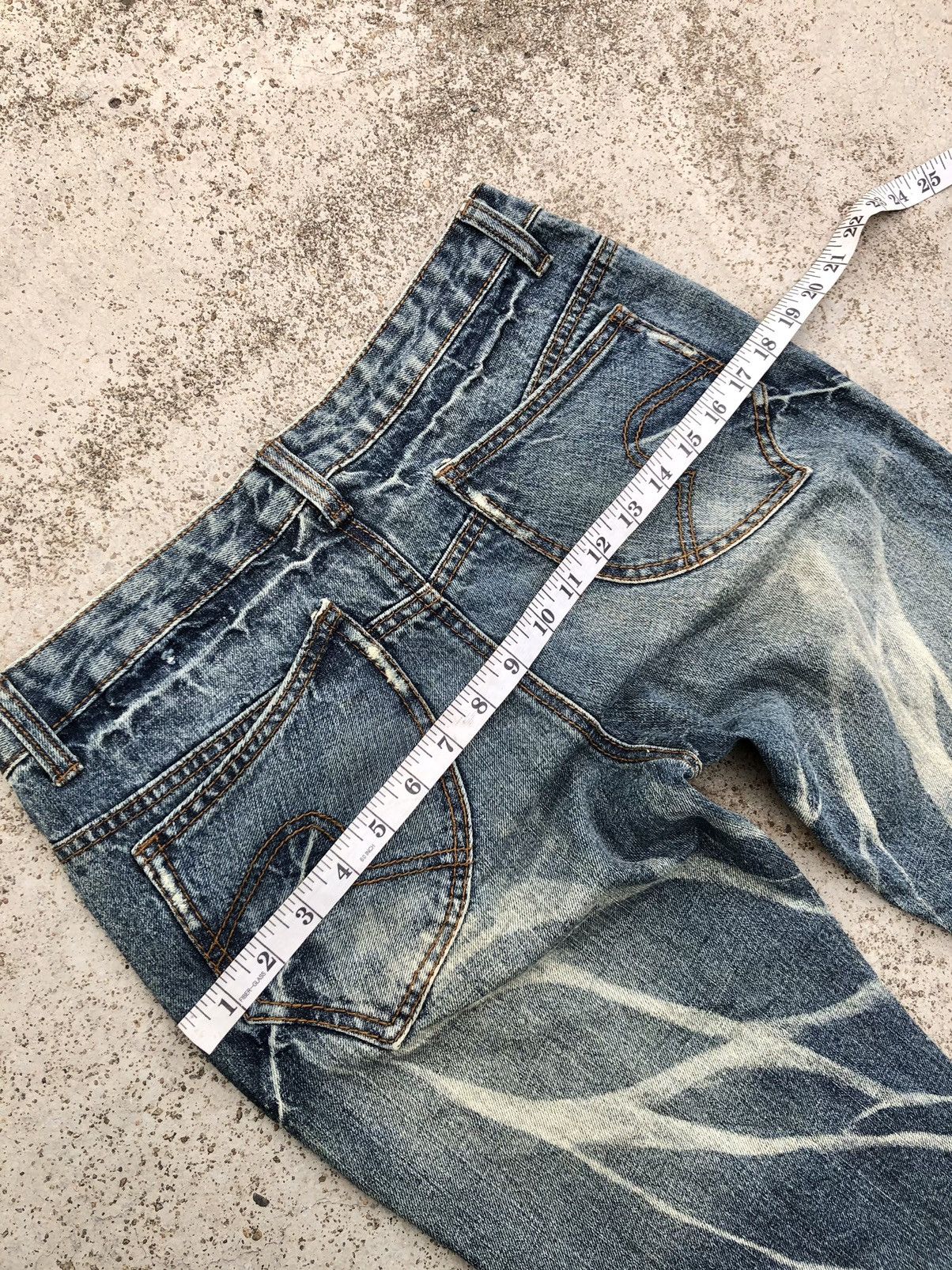 Japanese Brand FLARED WASHED BLUE DENIM BY PHILODO X Size 30" / US 8 / IT 44 - 9 Thumbnail