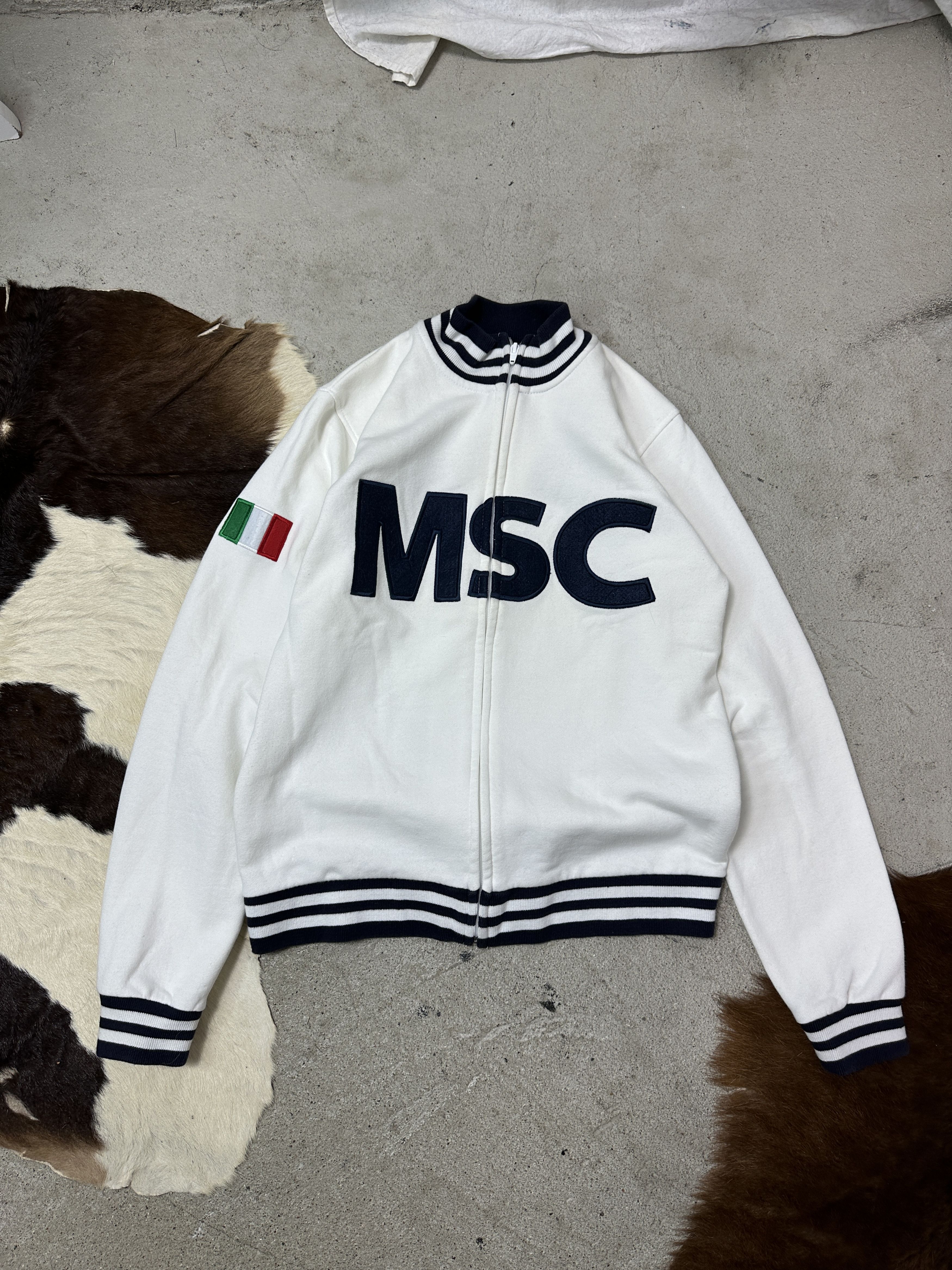 Vintage Vintage Blokecore Sporty MSC Italia Zipped Sweatshirt Y2K Size US M / EU 48-50 / 2 - 2 Thumbnail