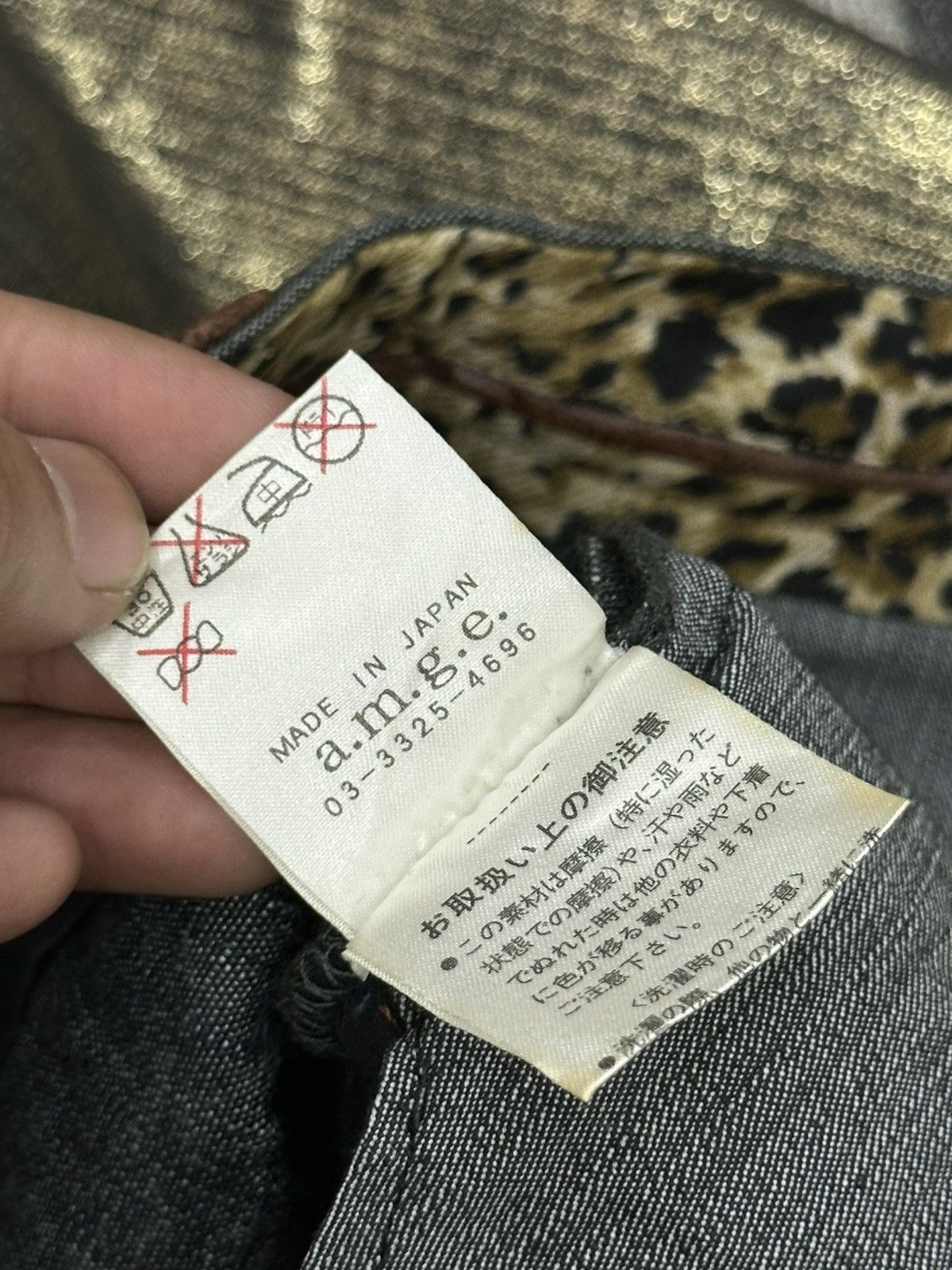Japanese Brand A.m.g.e Made in Japan Gold Platted Denim Pant Size US 31 - 3 Thumbnail