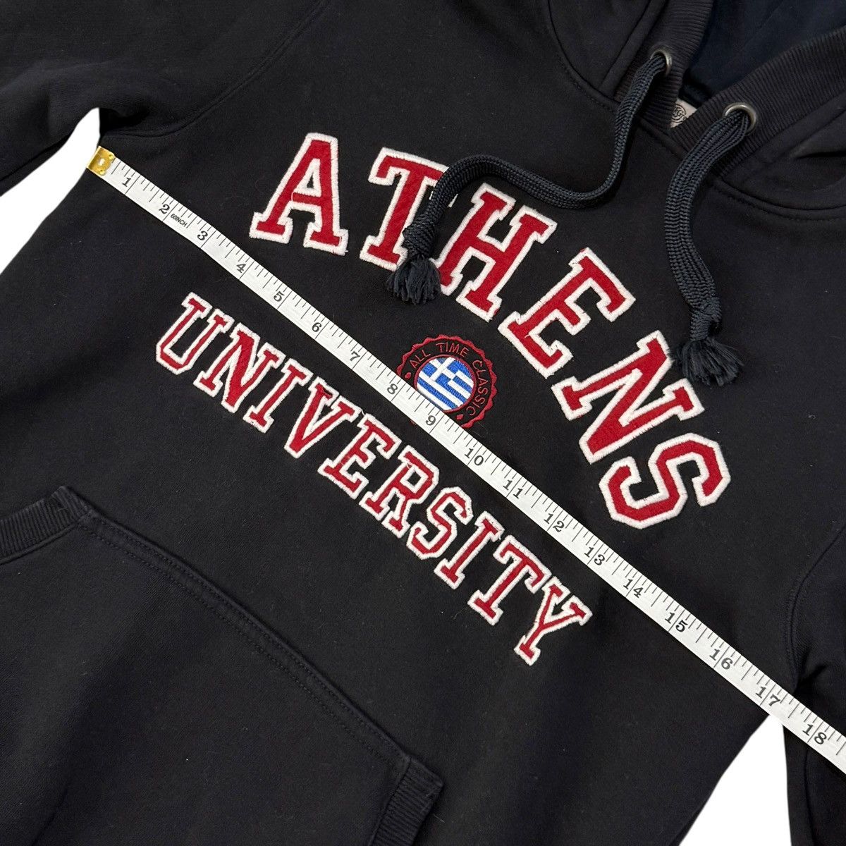 Vintage Vintage 90s Athens University Greece Hoodie Sweatshirt Size US XS / EU 42 / 0 - 3 Thumbnail