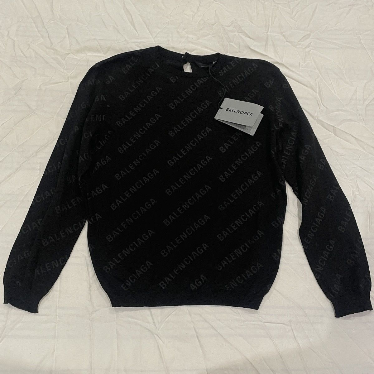 Balenciaga Balenciaga Logo Knit Sweater Size M / US 6-8 / IT 42-44 - 1 Thumbnail