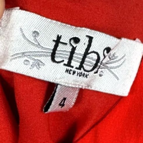 Tibi VINTAGE Tibi Dress Silk Spaghetti Straps Round Ruffle Mini Shift Red Size 4 Womens Size S / US 4 / IT 40 - 4 Thumbnail