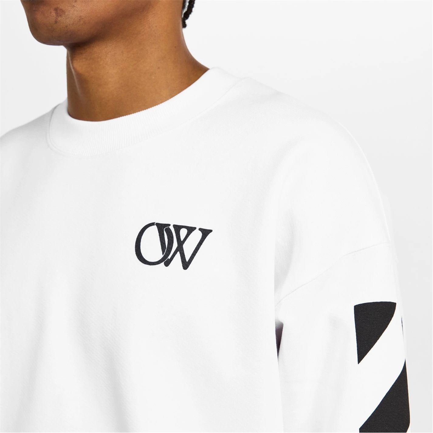 Off-White o1g2r1mq0226 Skate Crew Sweatshirt In White Size US XXL / EU 58 / 5 - 6 Thumbnail