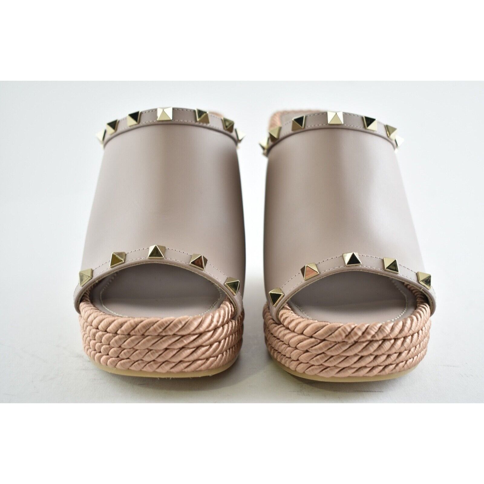Valentino Valentino Rockstud Torchon Poudre Nude Backless Platform Size US 11 / IT 41 - 5 Thumbnail