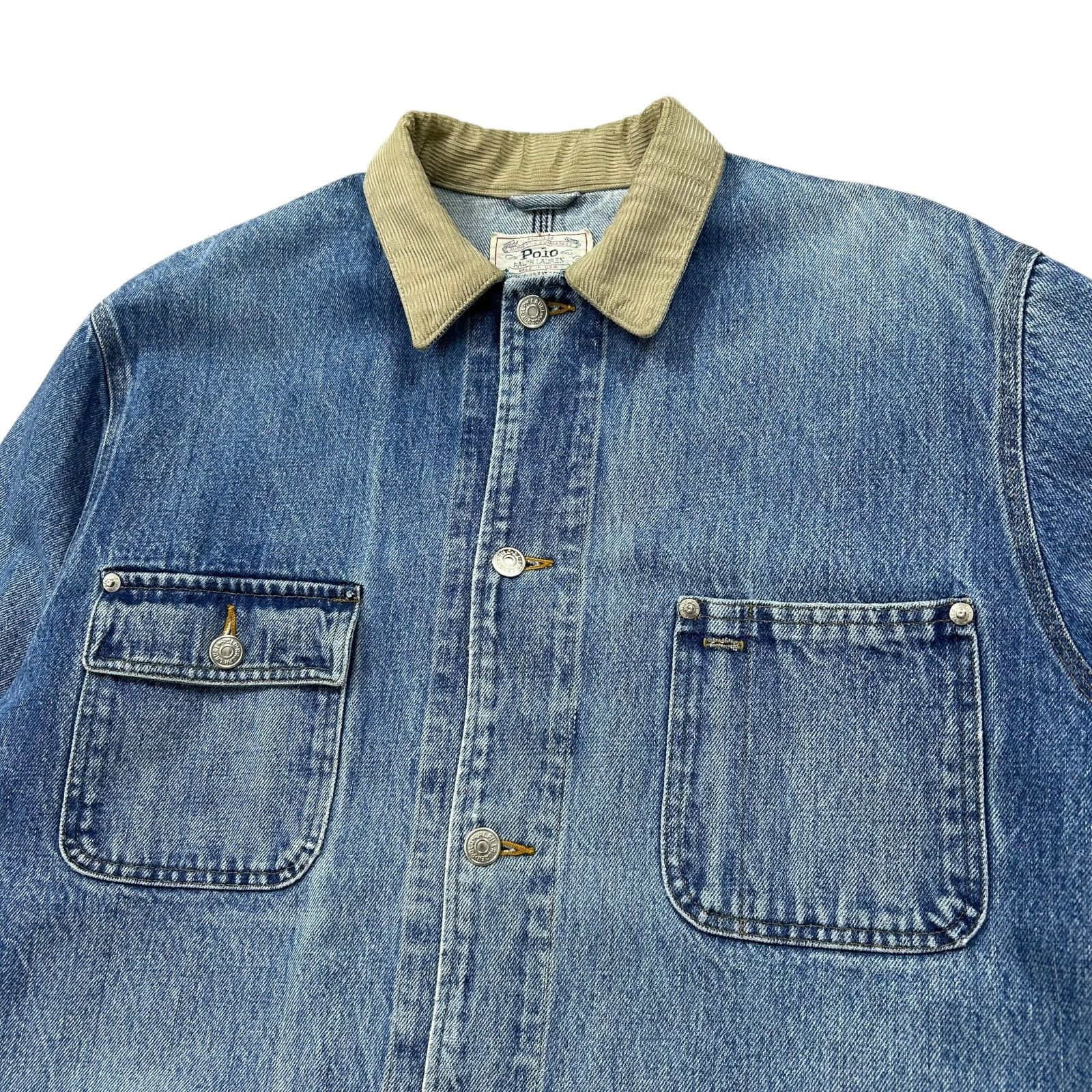 Polo Ralph Lauren VTG 90s POLO RALPH LAUREN DENIM COVERALL JACKET MADE IN USA Size US S / EU 44-46 / 1 - 3 Thumbnail