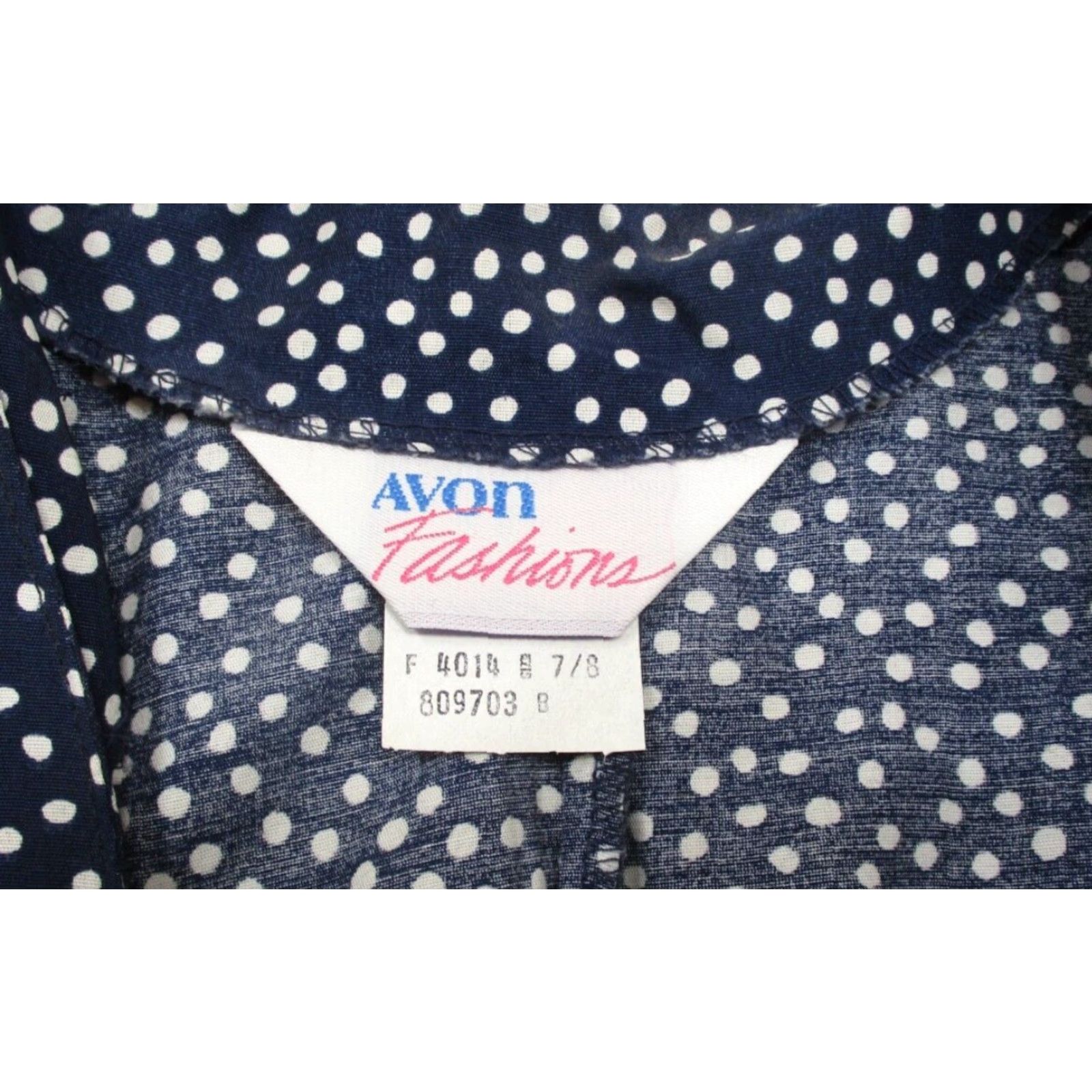 Vintage VINTAGE Avon Button Up Blue Blouse Womens 7/8 Shirt 70s 80s Casual Nylon Victorian Polka Dot M/L Size M / US 6-8 / IT 42-44 - 4 Thumbnail