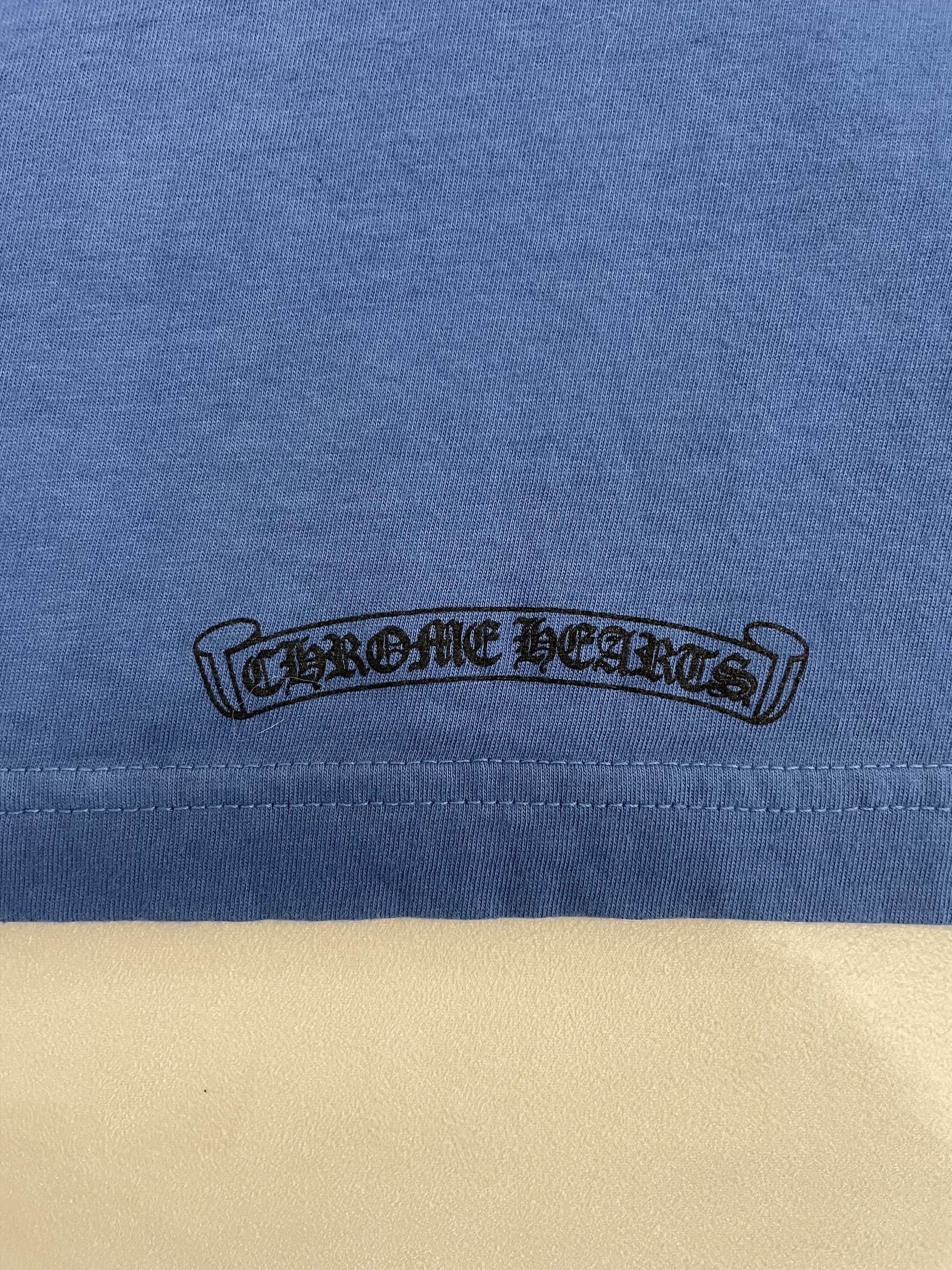 Chrome Hearts Chrome Hearts Blue Turbo Boost Short Sleeve Tee Size S / US 4 / IT 40 - 9 Thumbnail