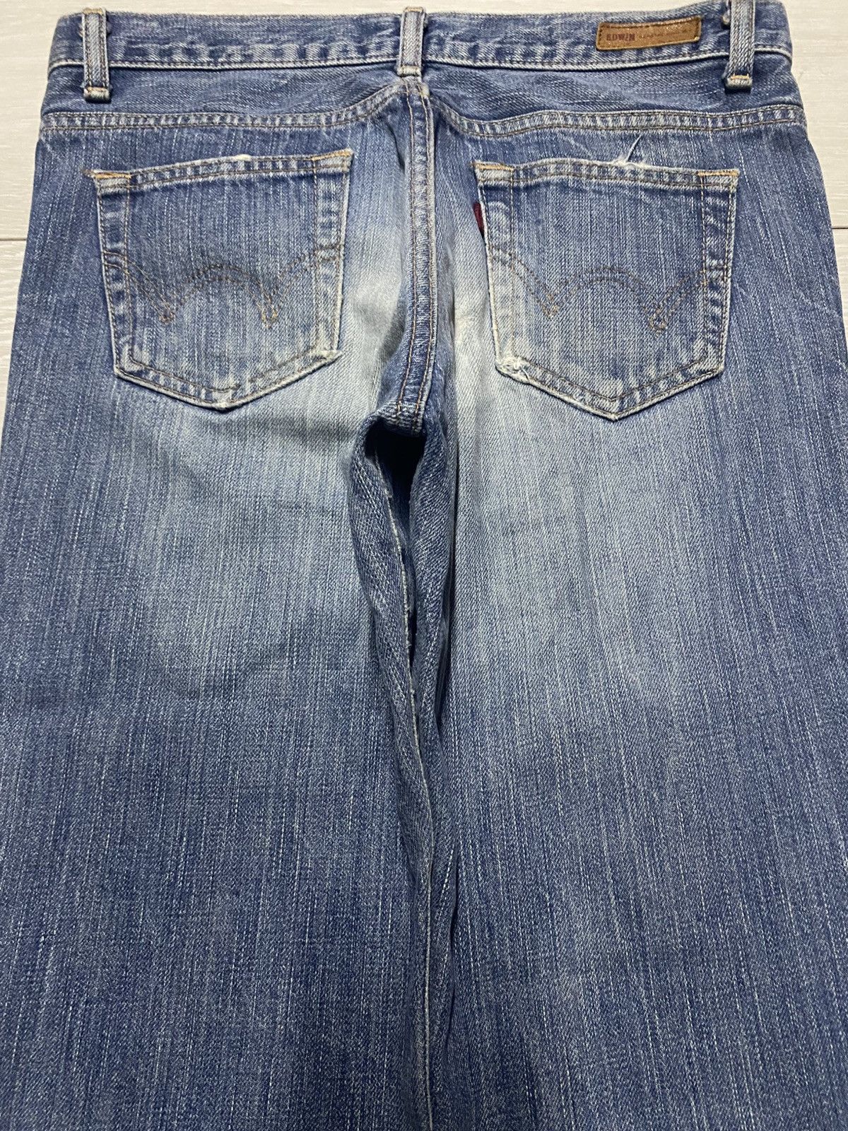 Edwin Vintage Miss Edwin 503 Blue Wash Flare Jeans Size US 30 / EU 46 - 4 Thumbnail